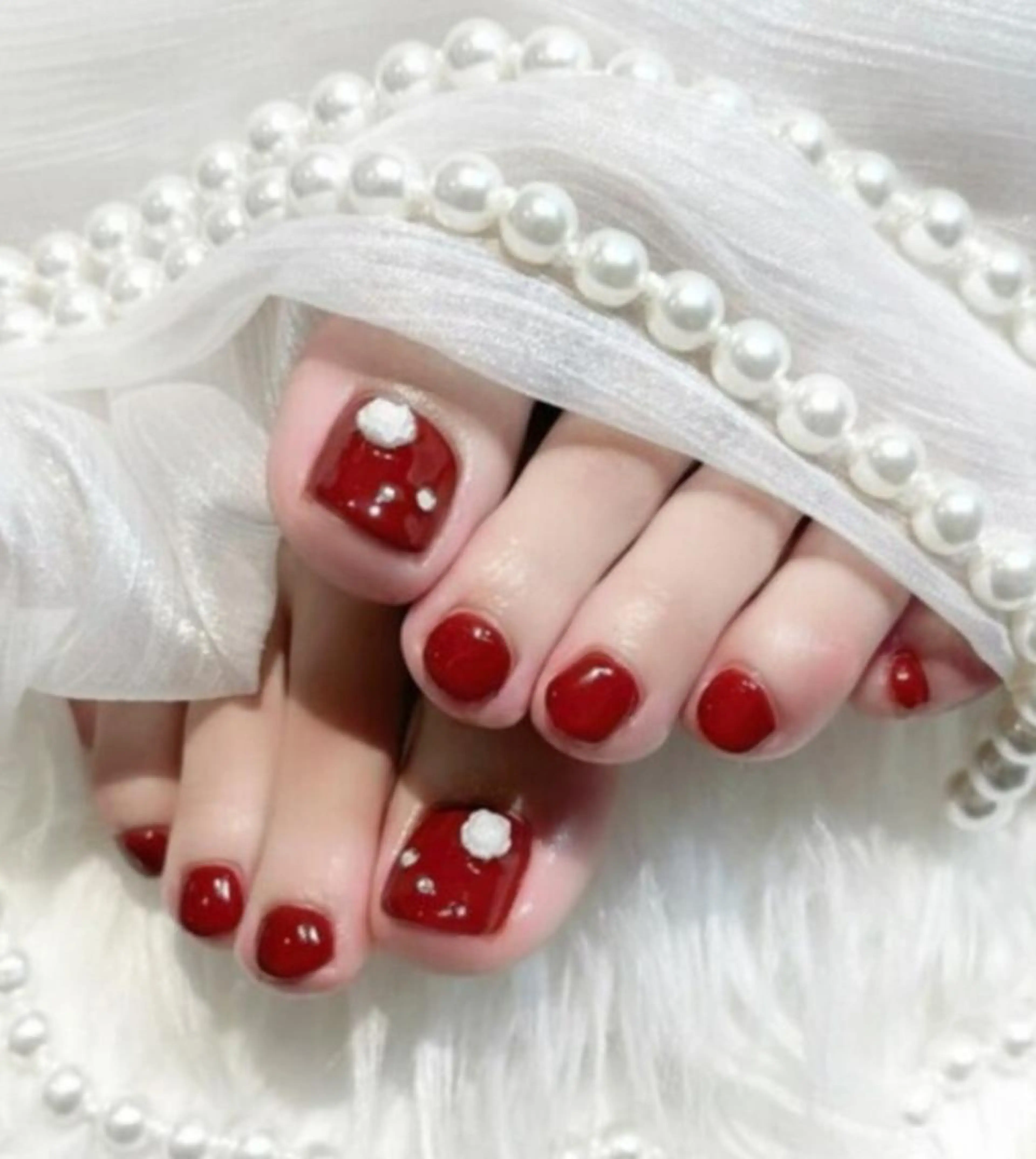 【FOOT】オフなし⭐️親指2本アート（フットバス込み）の写真