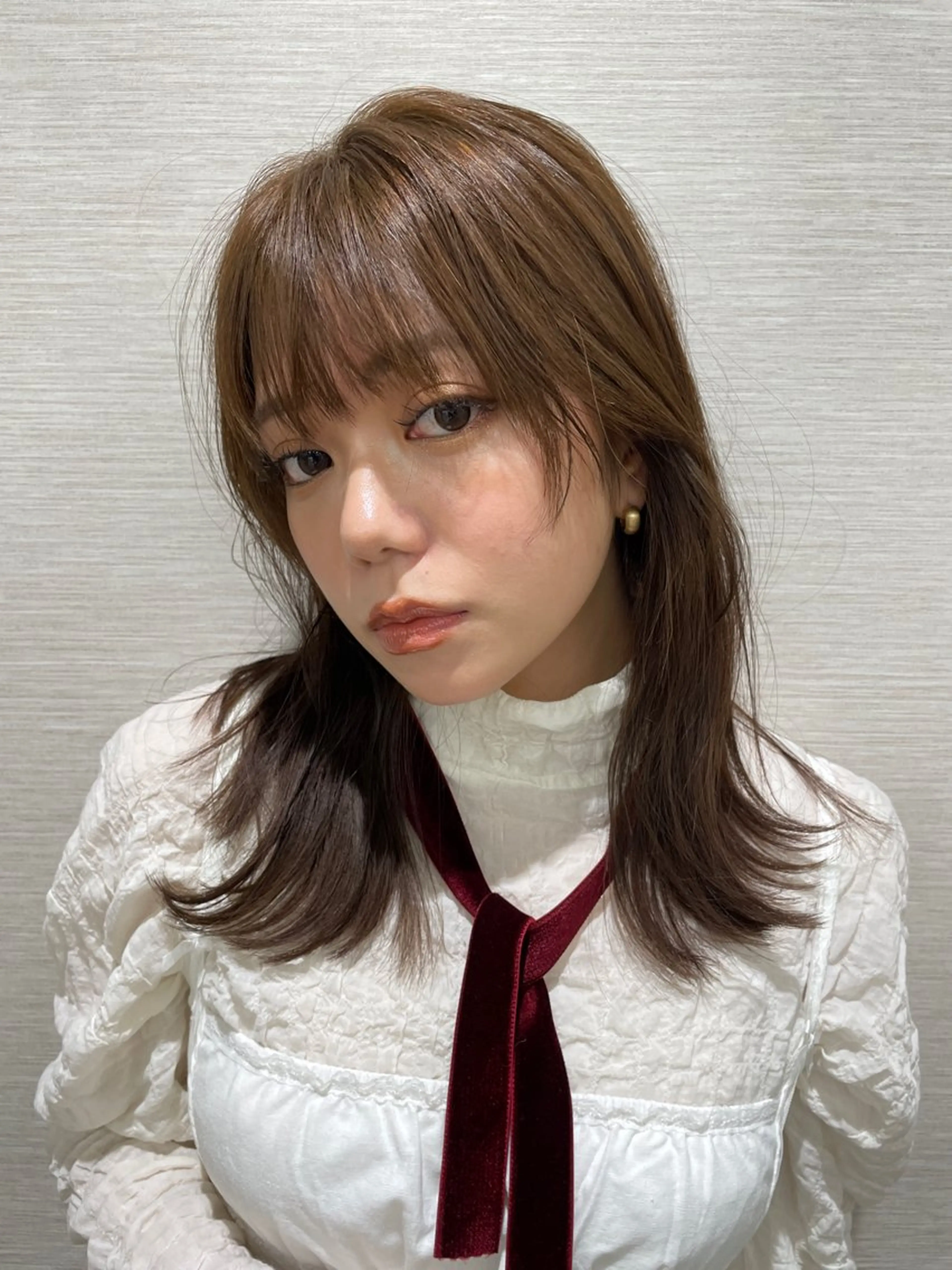 ミディアム カラー 顔周りカット レイヤーカット カット ヘアカラー トリートメント レイヤー／似合わせ TAKUYAのヘアスタイル