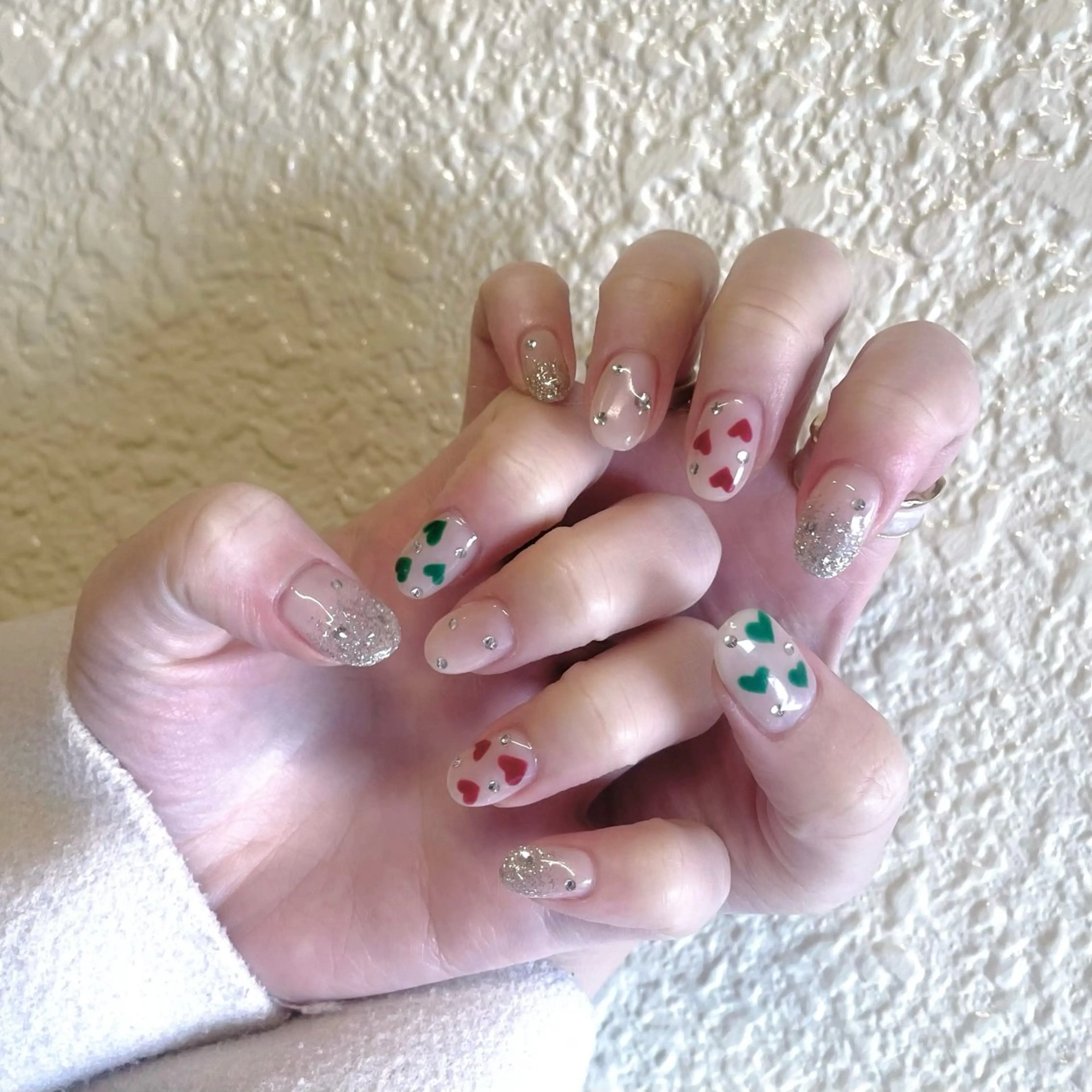 ネイル ハート 持ち込み aime Ayanoのネイルデザイン
