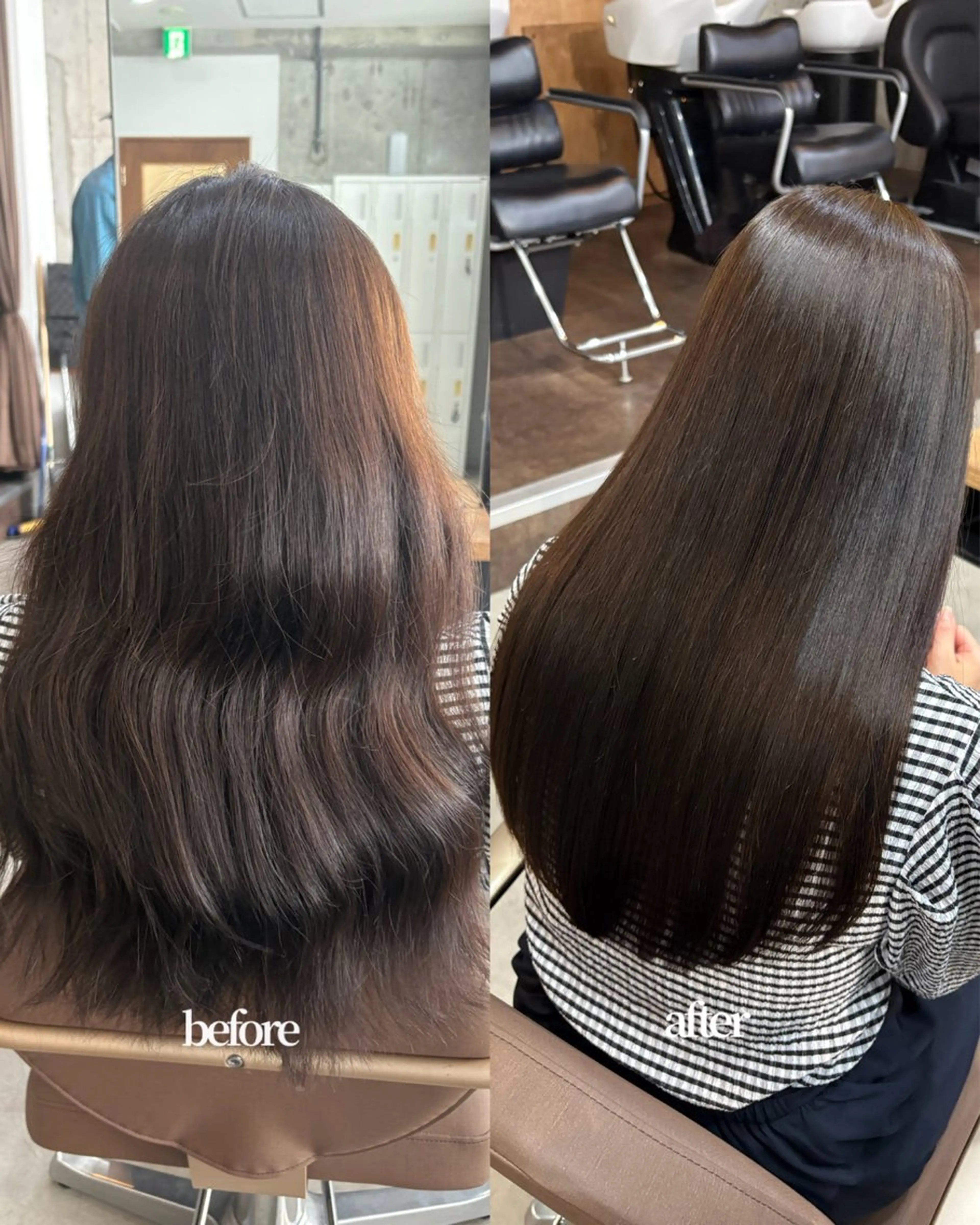 ロング カット 縮毛矯正 髪質改善／縮毛矯正 関根青葉のヘアスタイル