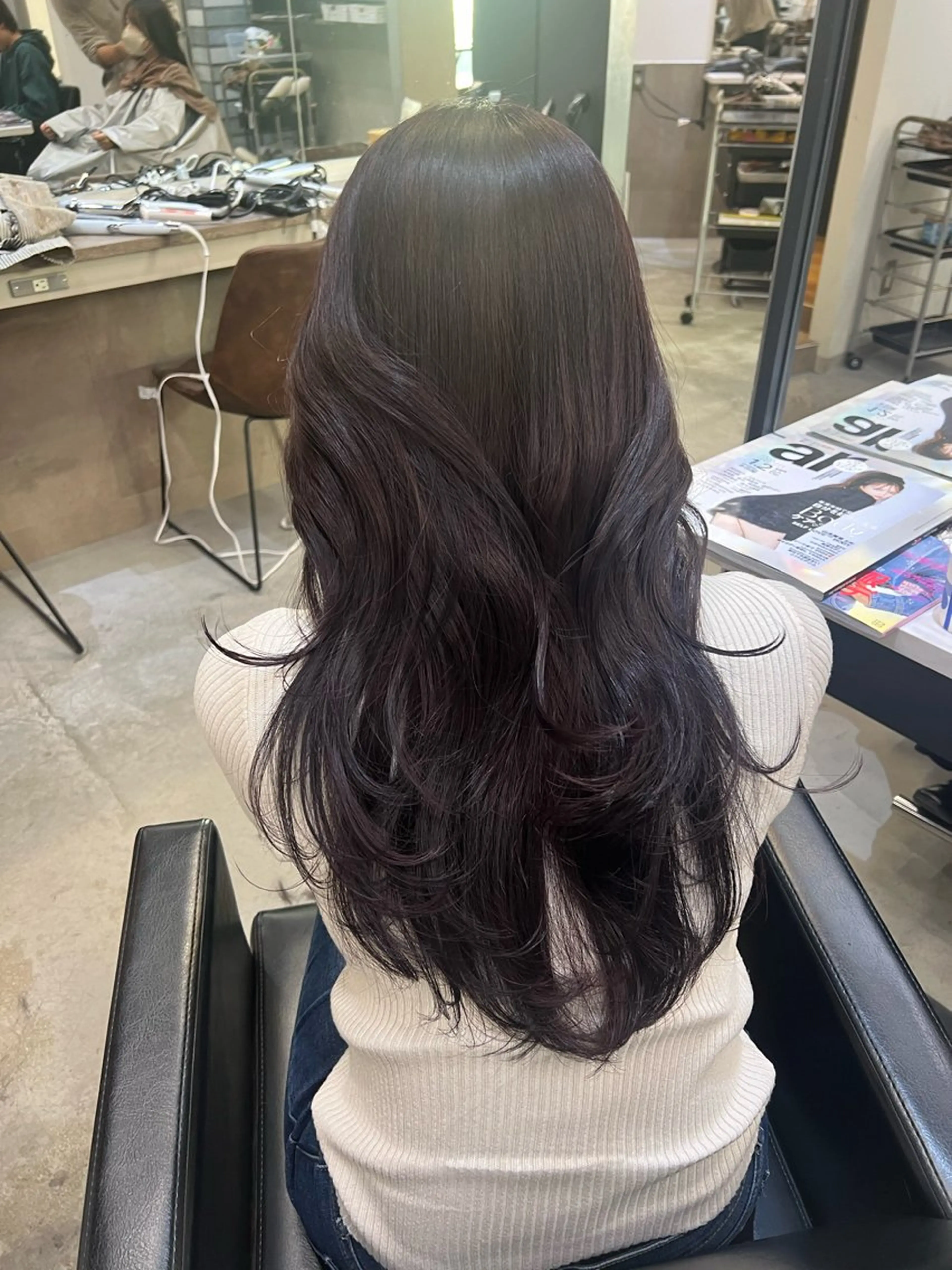 ロング カラー 韓国ヘア🇰🇷 中島志菜のヘアスタイル