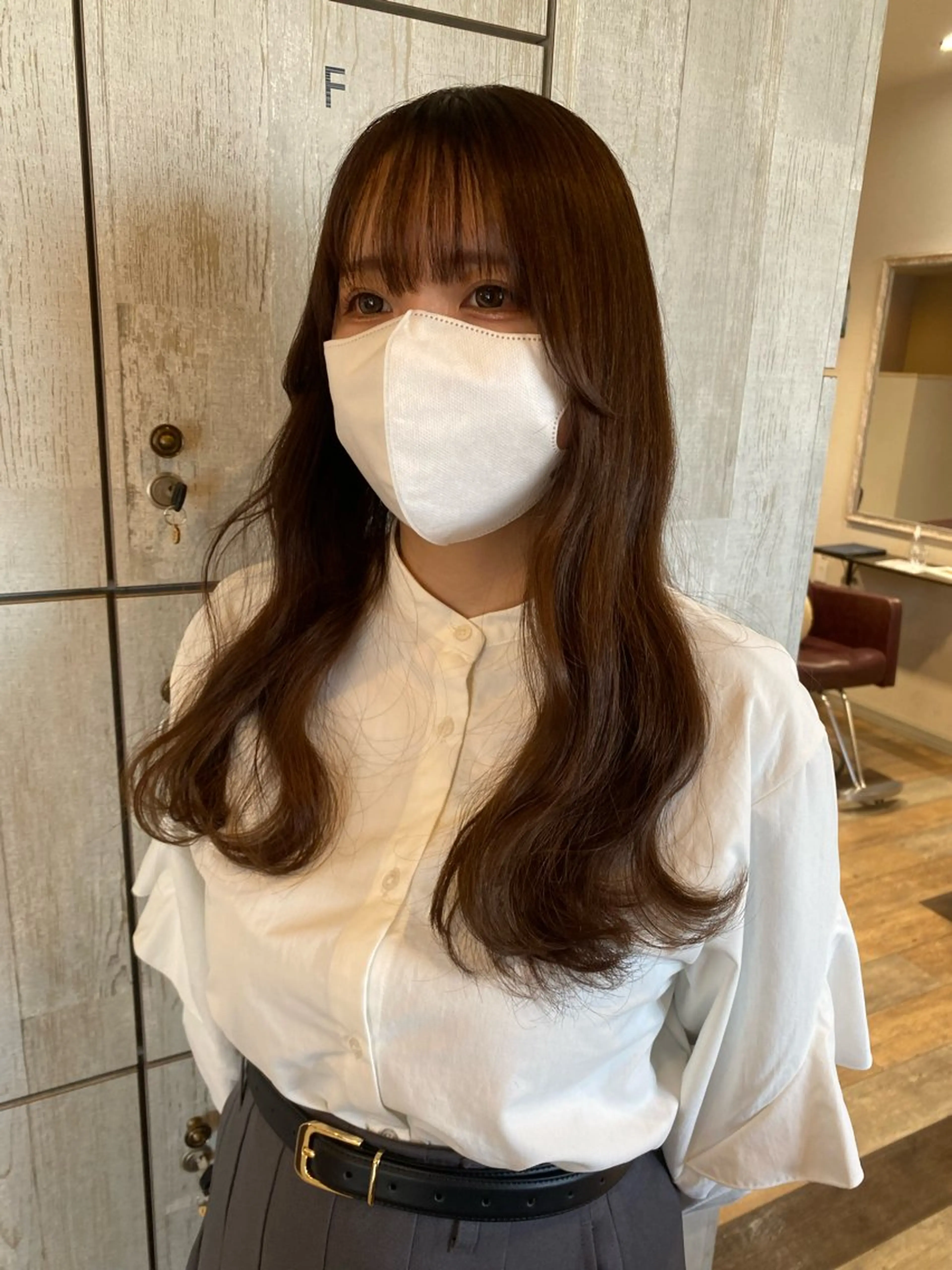 ロング カラー あいさ🤍ムラ無しカ ラー🤍のヘアスタイル