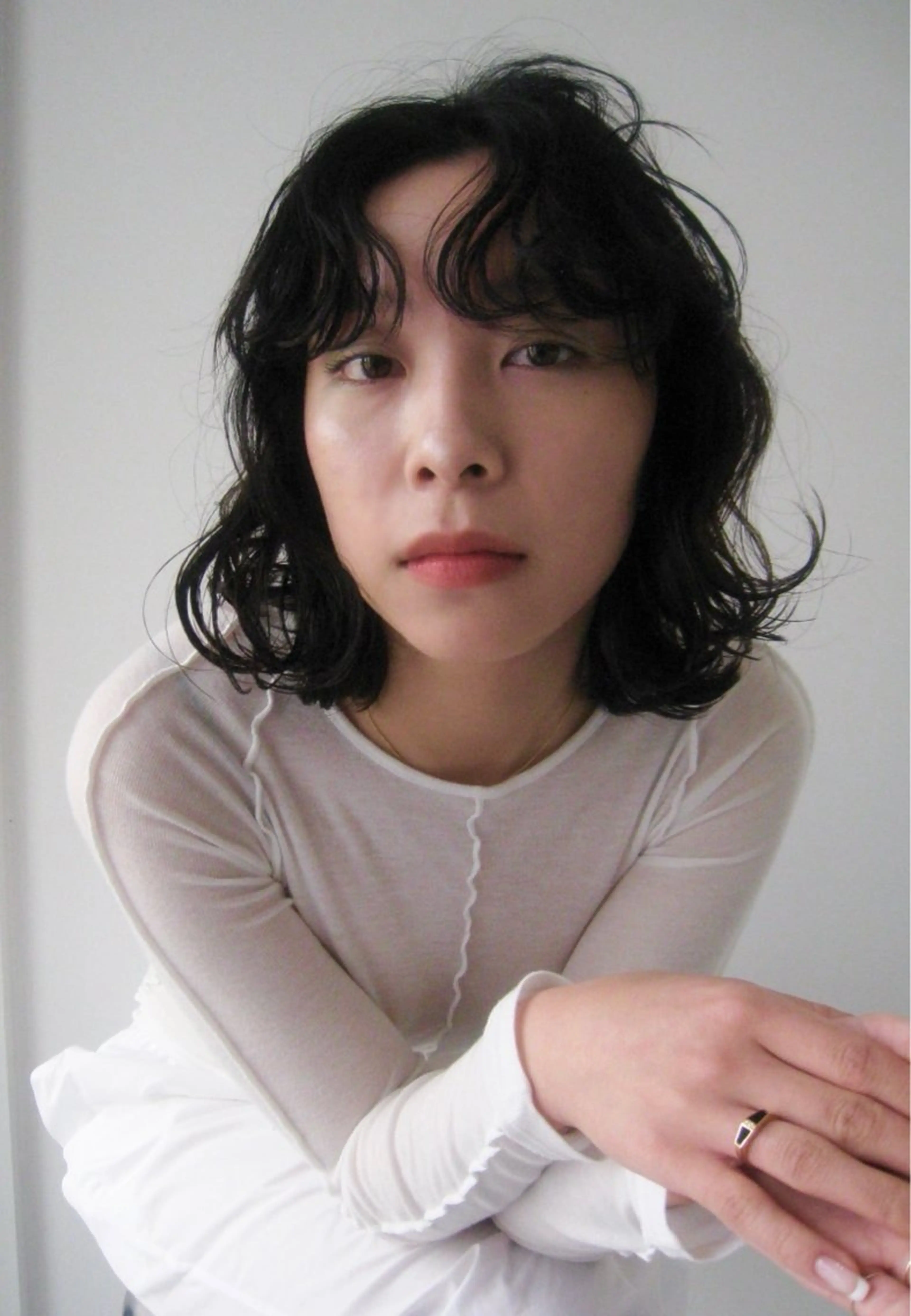 ミディアム カラー 石倉 茉倫のヘアスタイル