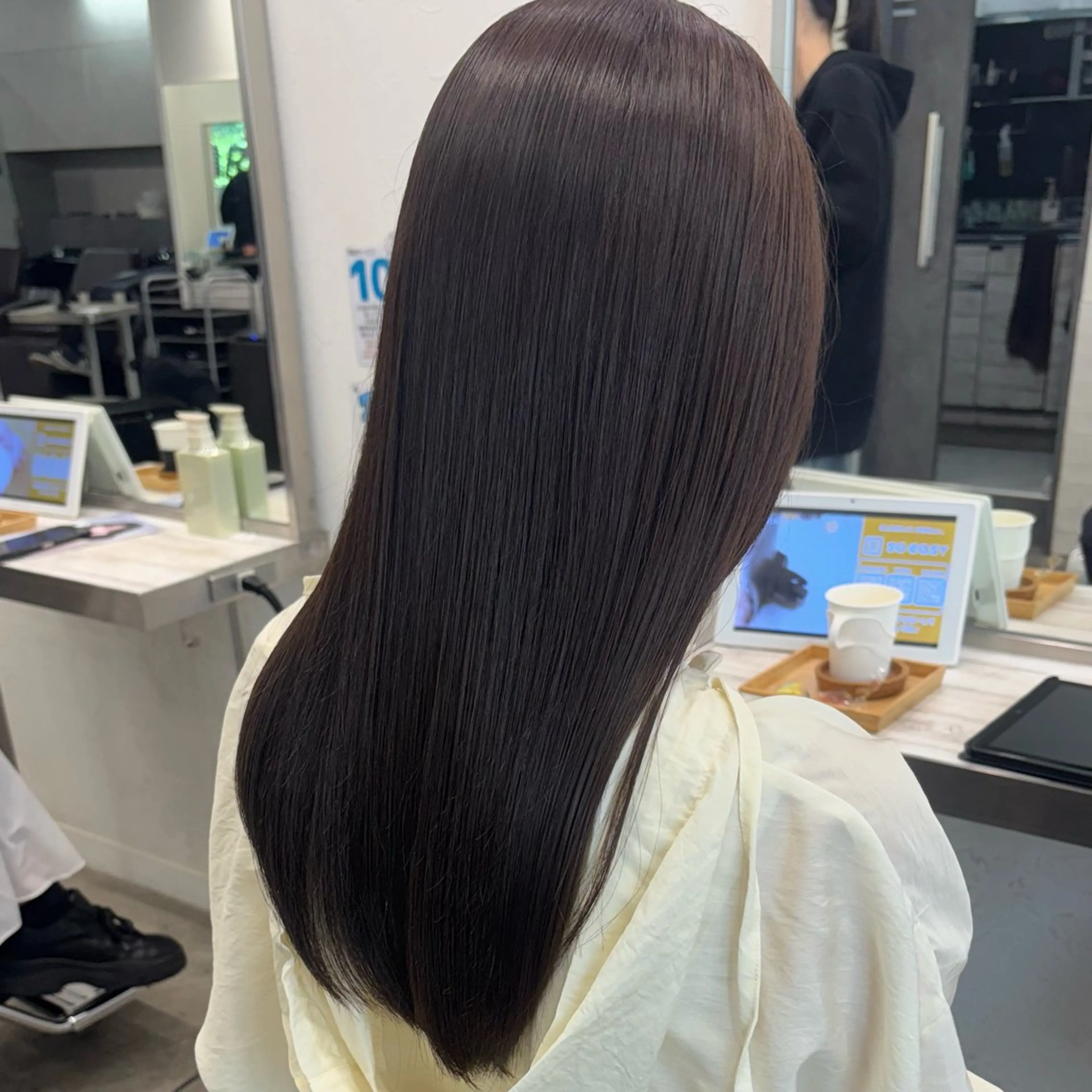 セミロング カラー 髪質改善/縮毛矯正/ 暖色カラー🎀🪞のヘアスタイル
