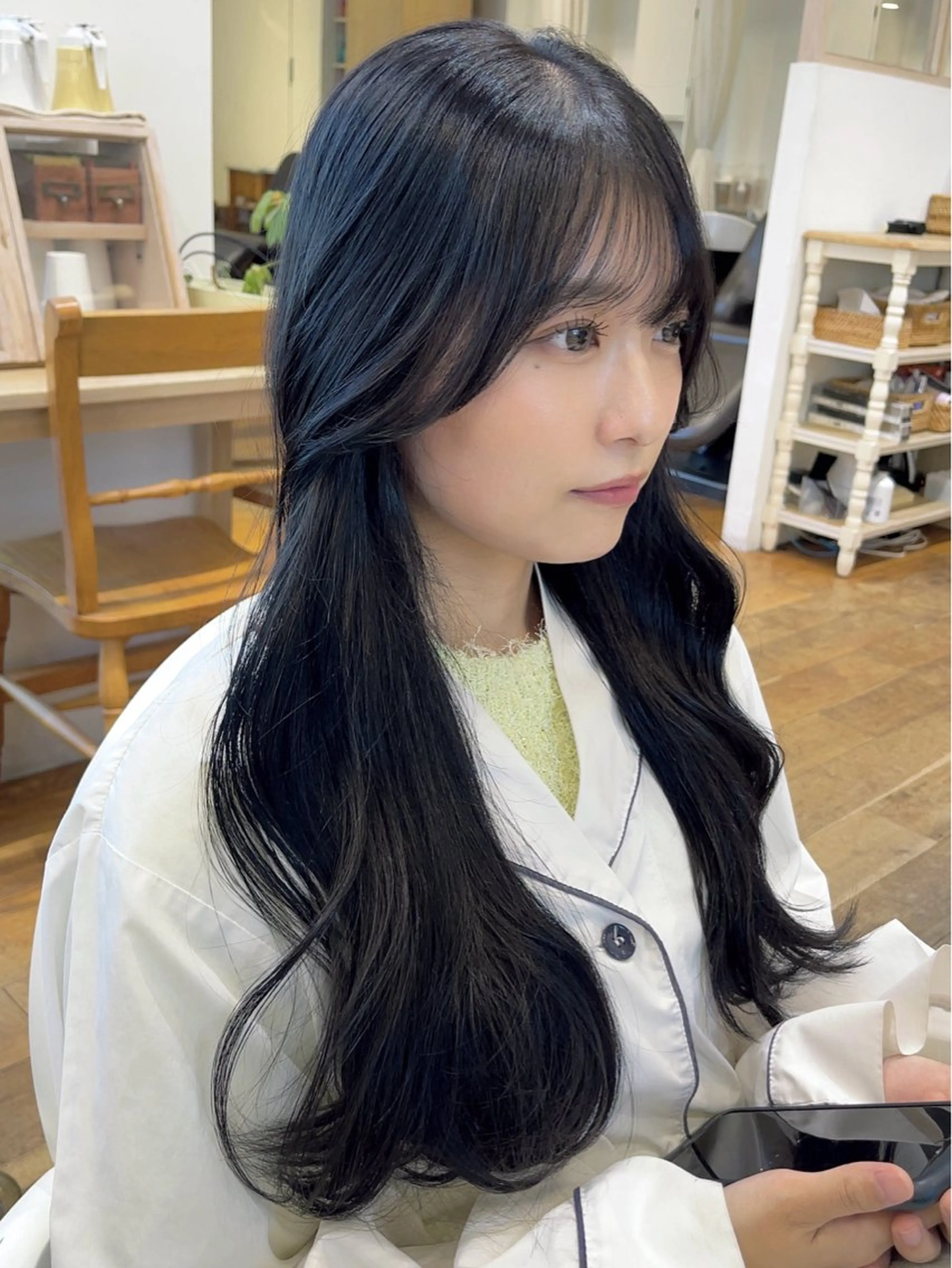 セミロング カラー ヘアカラー 辻しおり／似合わせ カット/暖色カラー栄のヘアスタイル