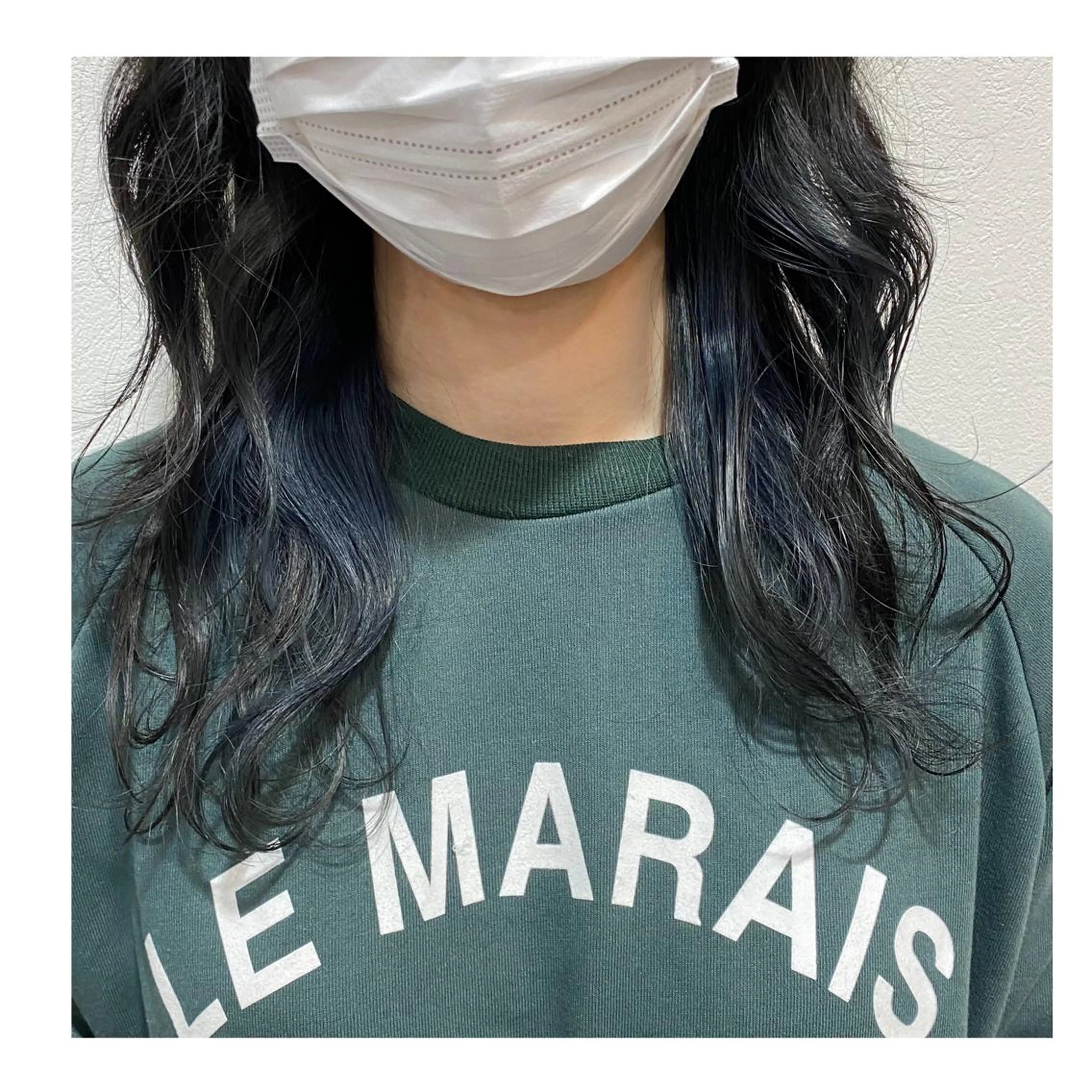 カラー 黒髪 ブルーカラー ブルーブラック Slap Dash 【スラップ ダッシュ】所属・髪質改善カラー 🧸かりん🎀‪のヘアスタイル