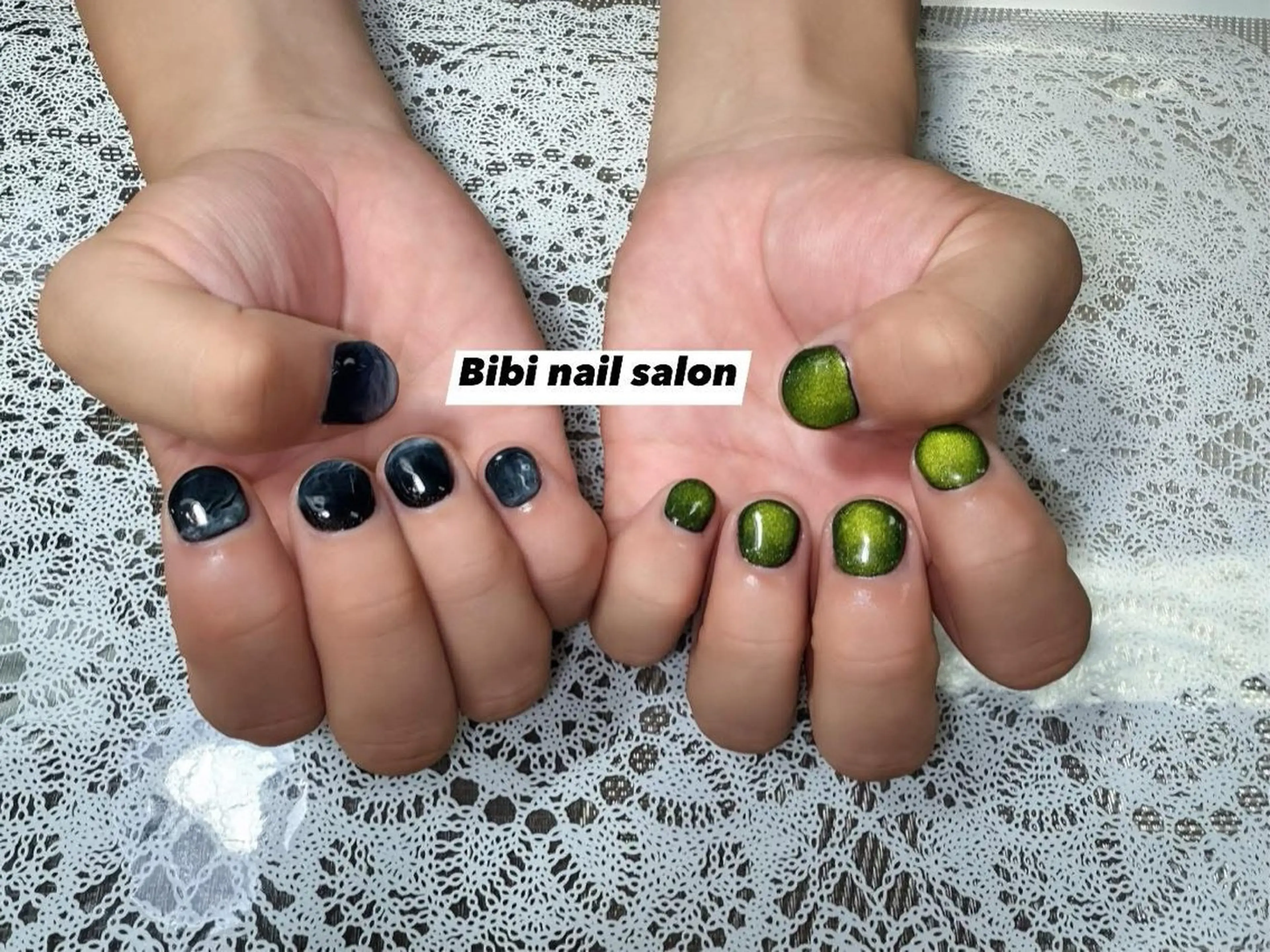 ショート カラー ハンドネイル Bibi beauty spa Osaka所属・Chann Channのネイルデザイン