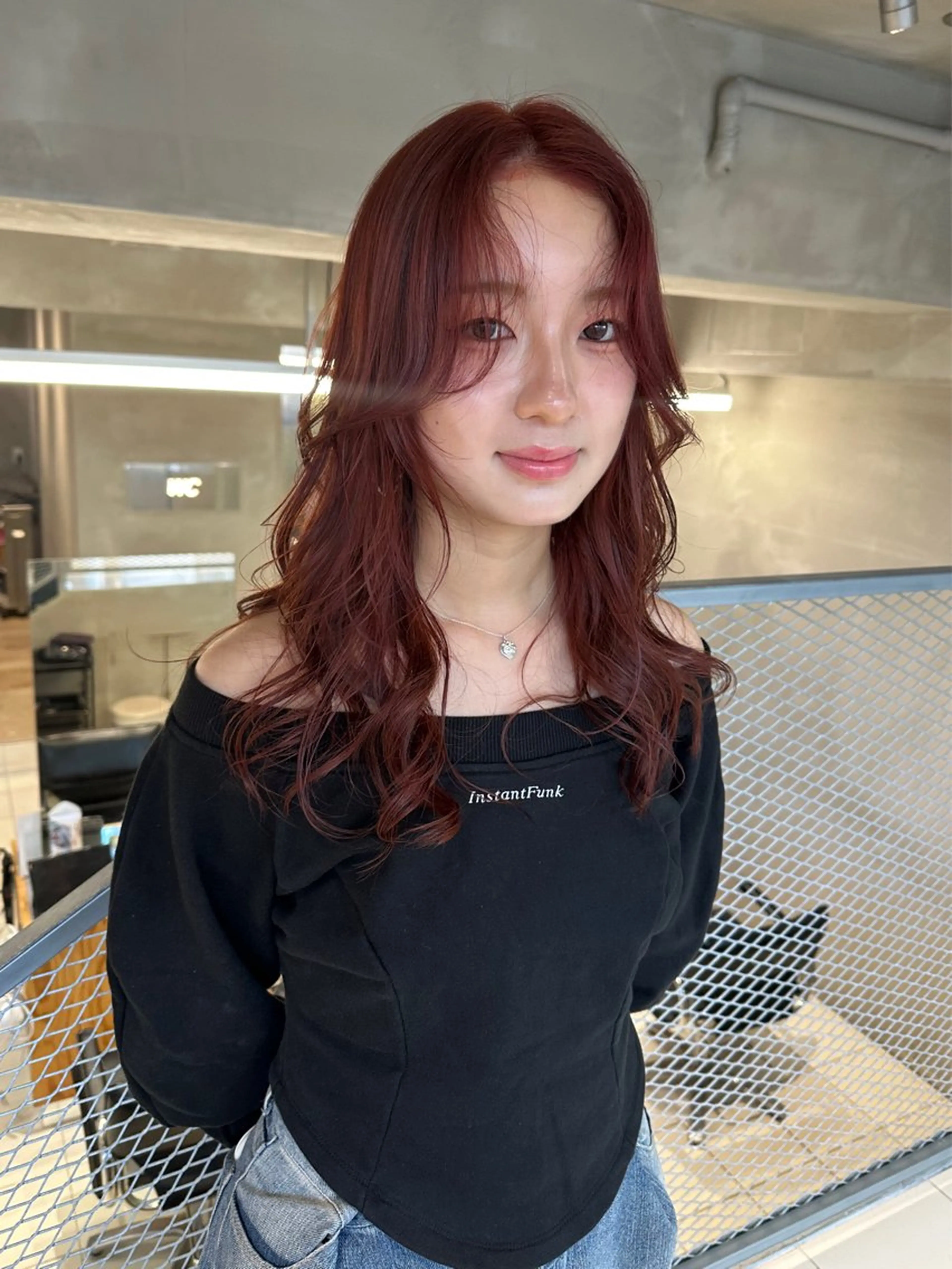 セミロング カット ヘアカラー トリートメント 🎀暖色カラー🎀 おかだみほのヘアスタイル