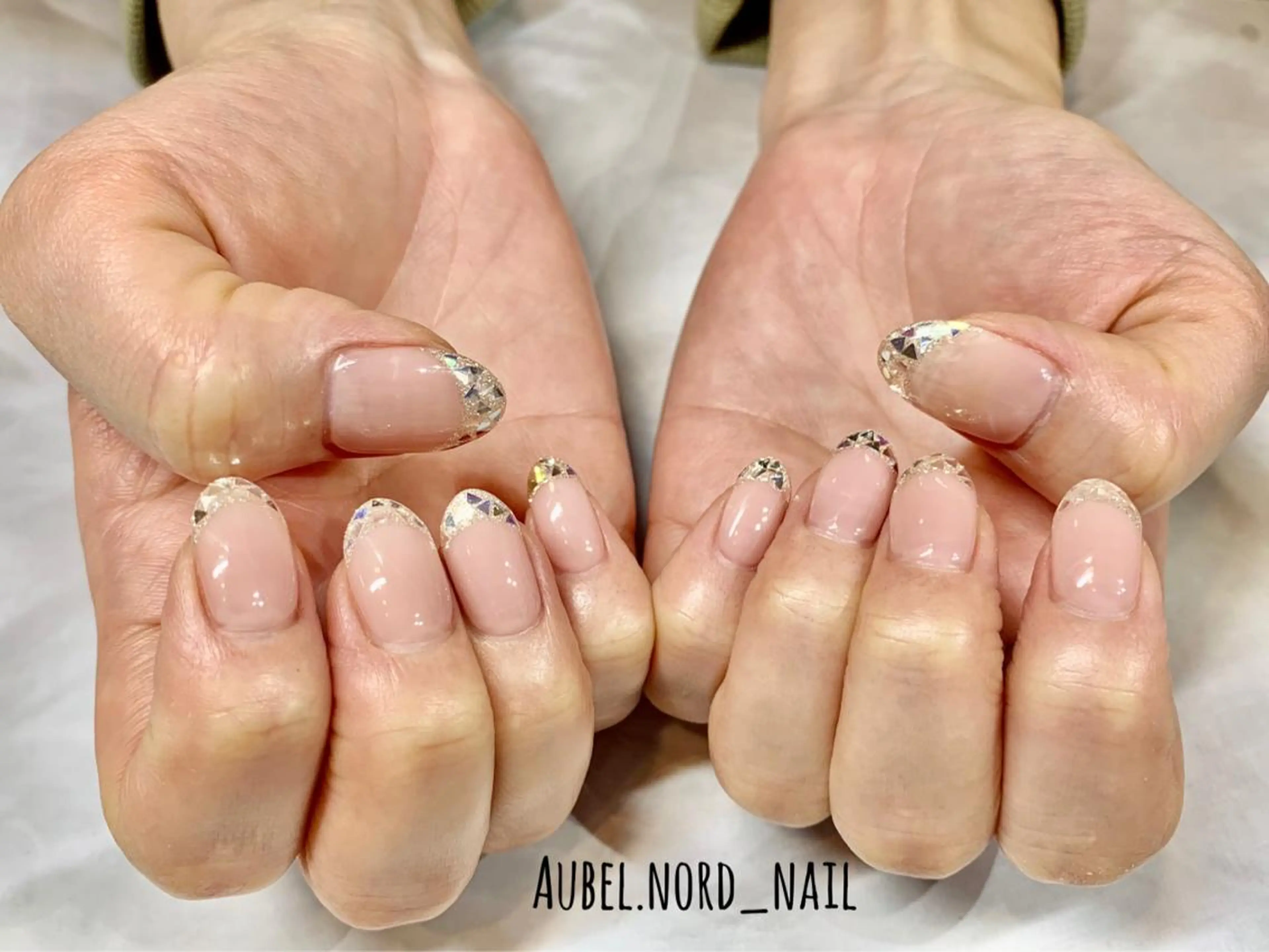 ネイル フレンチネイル ガラスフレンチ Aubel.nord_nail所属・Aubel.nord オーベルノールのネイルデザイン