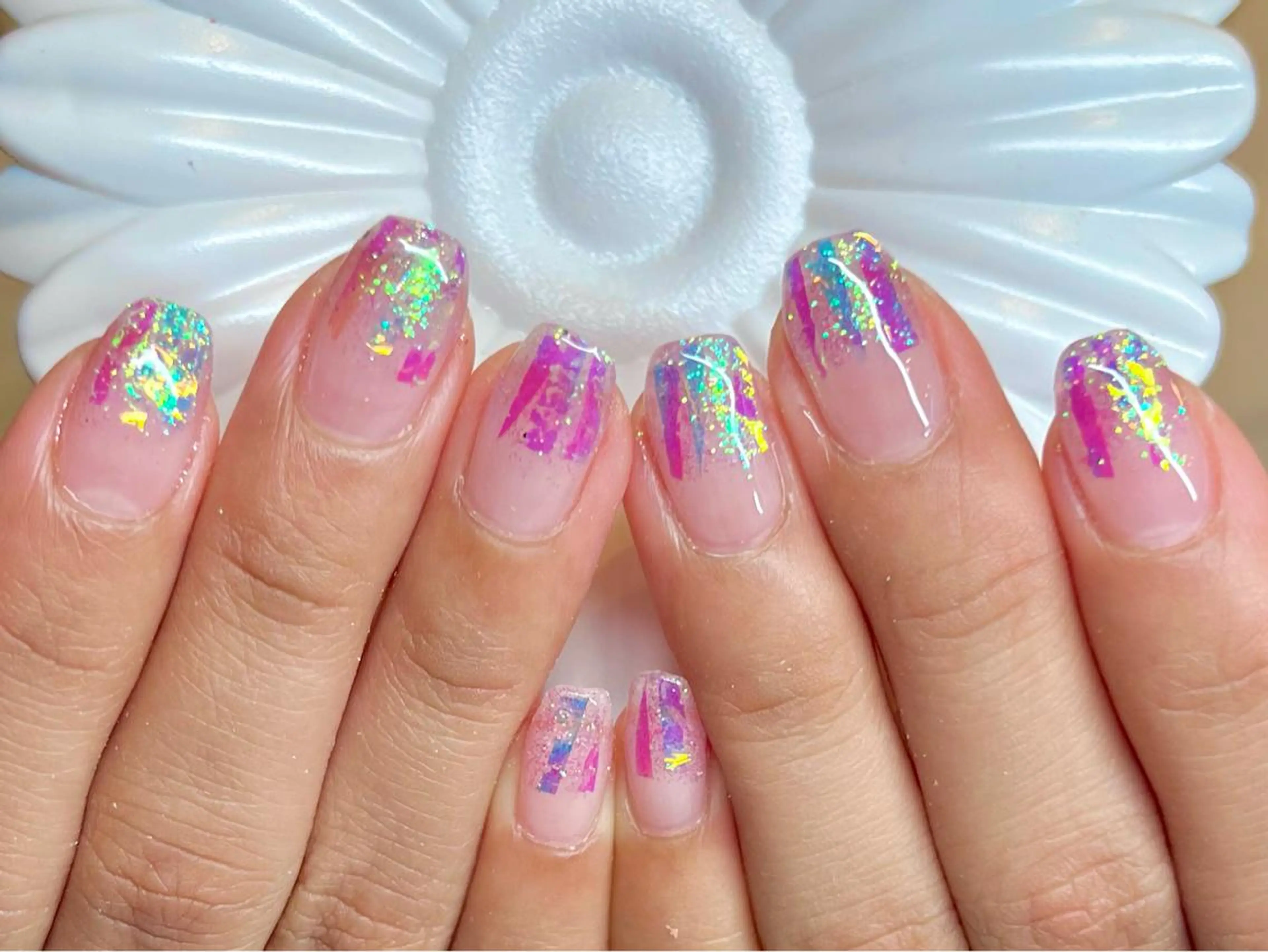 ショート カラー ネイル アートネイル オフィスネイル ワンカラーネイル ショートネイル ネイルサロン リリーブランシュ所属・森 瑞紀のネイルデザイン