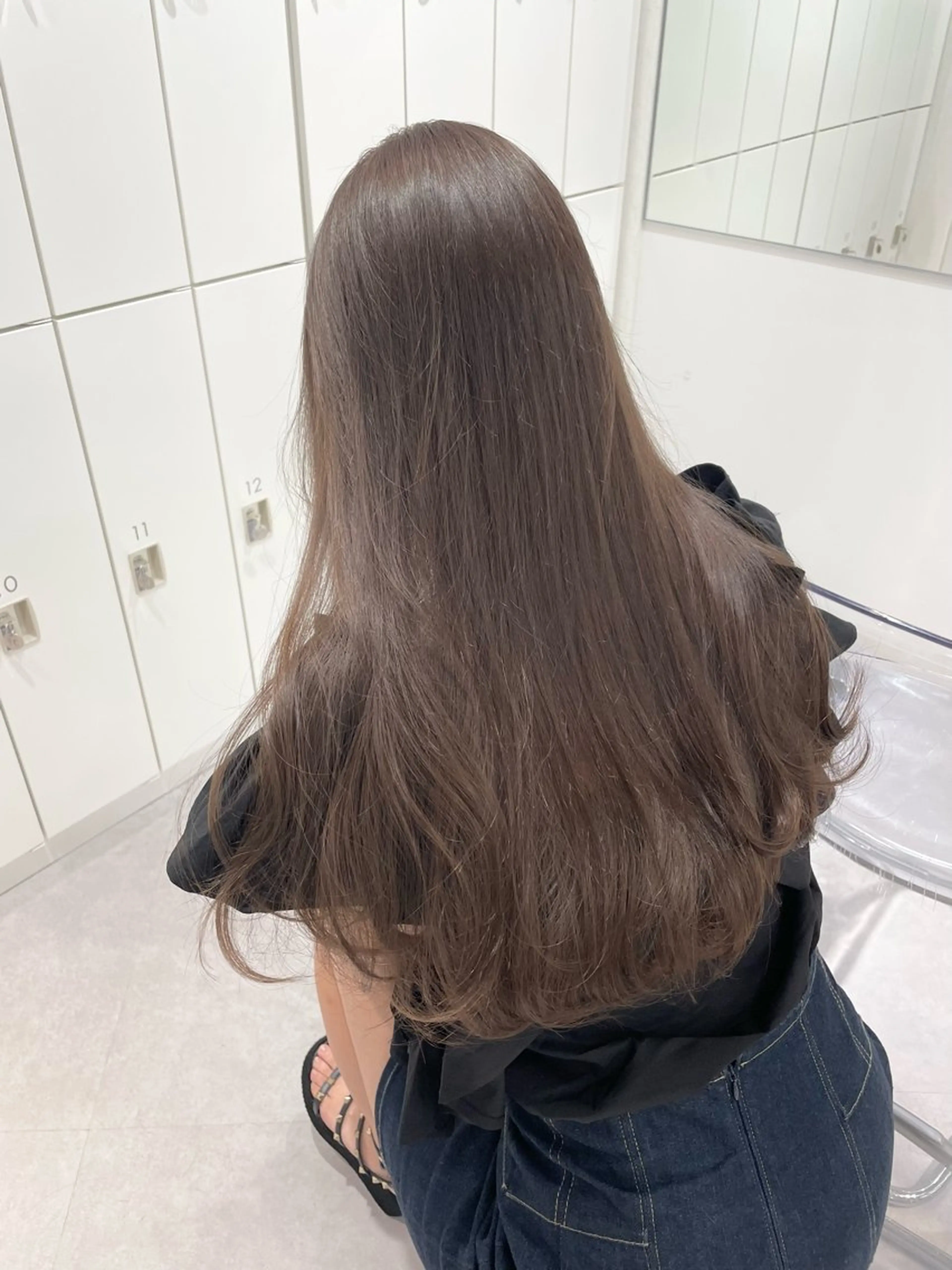 ロング カラー カット ヘアカラー トリートメント 韓国レイヤー/新宿/ 髪質改善/岡崎のヘアスタイル