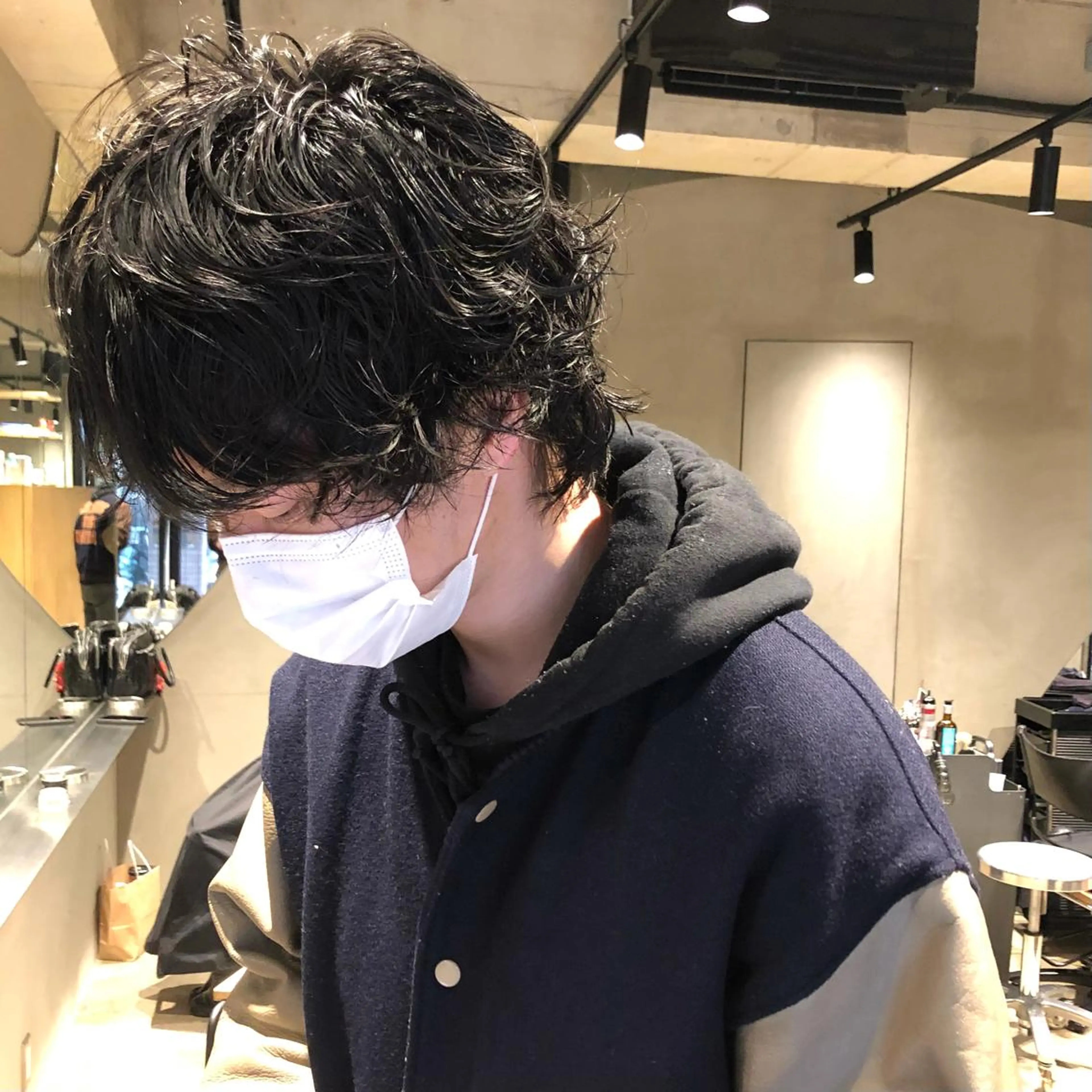 パーマ メンズ ショートボブ メンズブリーチ メンズデザインカット フェードカット メンズハイライト カット パーマ 🌈圧倒的デザイン パーマ　関和希のヘアスタイル