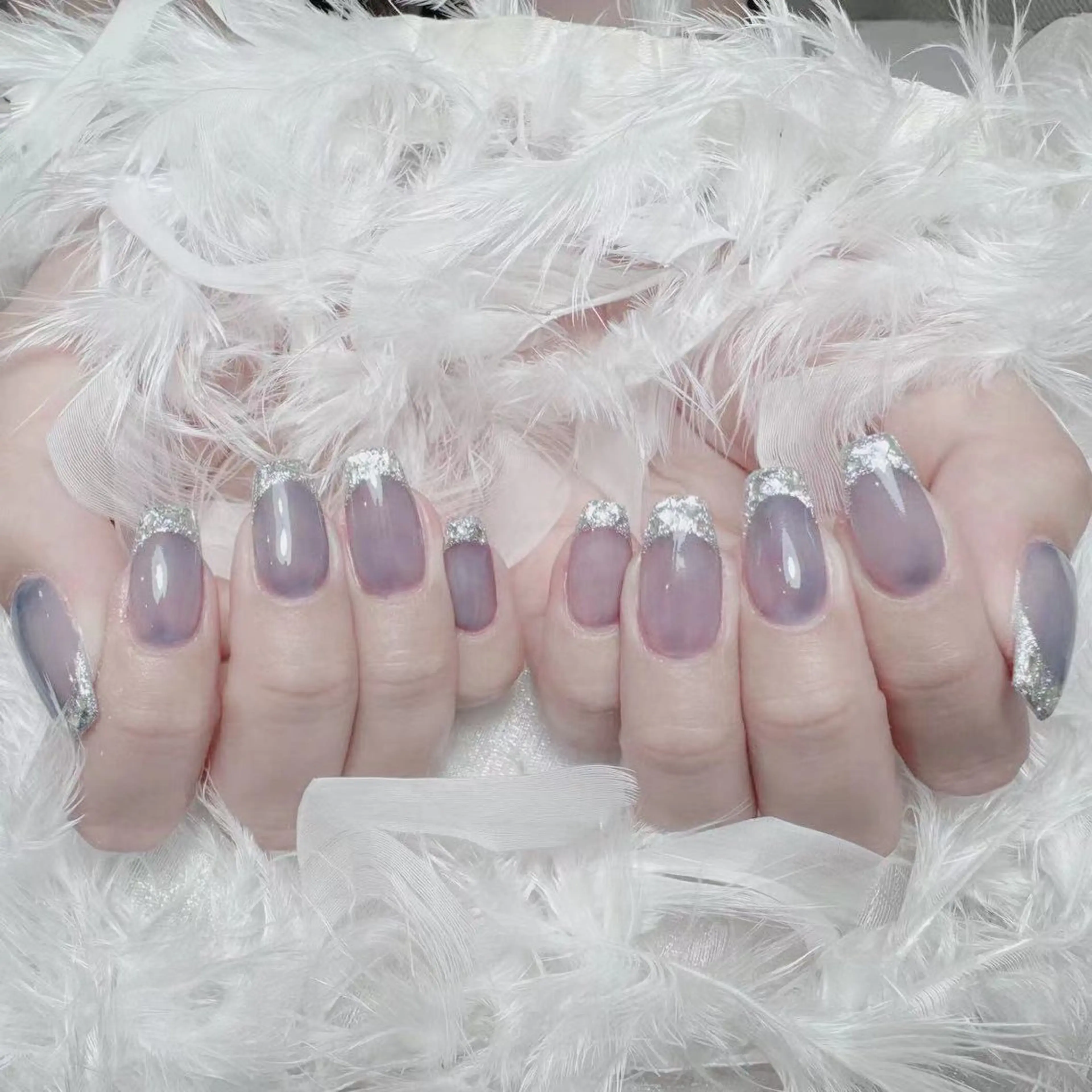 ネイル アートネイル オーロラネイル ガーリー キラキラネイル 韓国ネイル ハンドネイル Diamond NAIL✨のネイルデザイン
