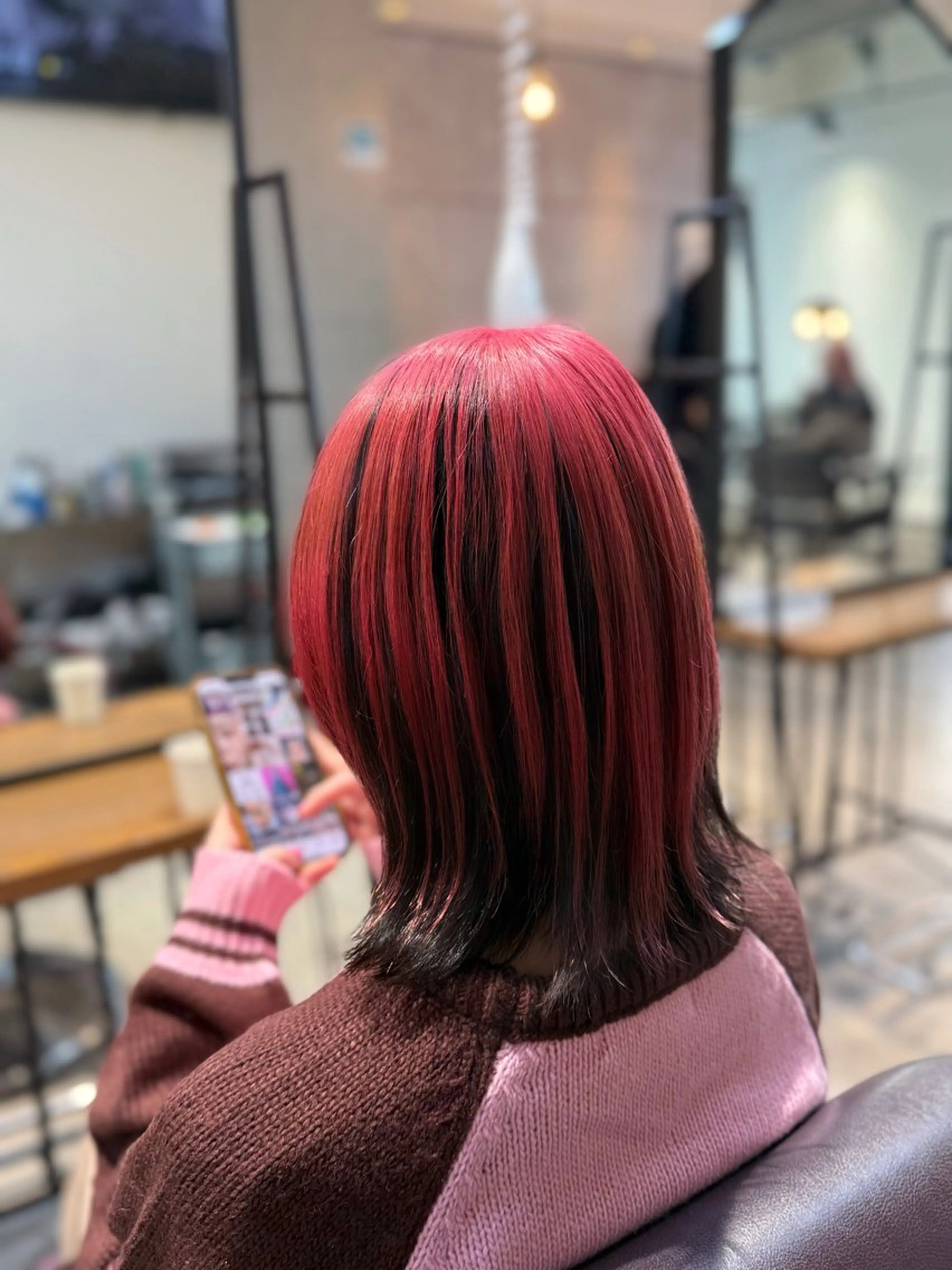 ミディアム カラー ヘアアレンジ Lani5710所属・🎀ハイトーン・艶 カラー HANA🎀のヘアスタイル