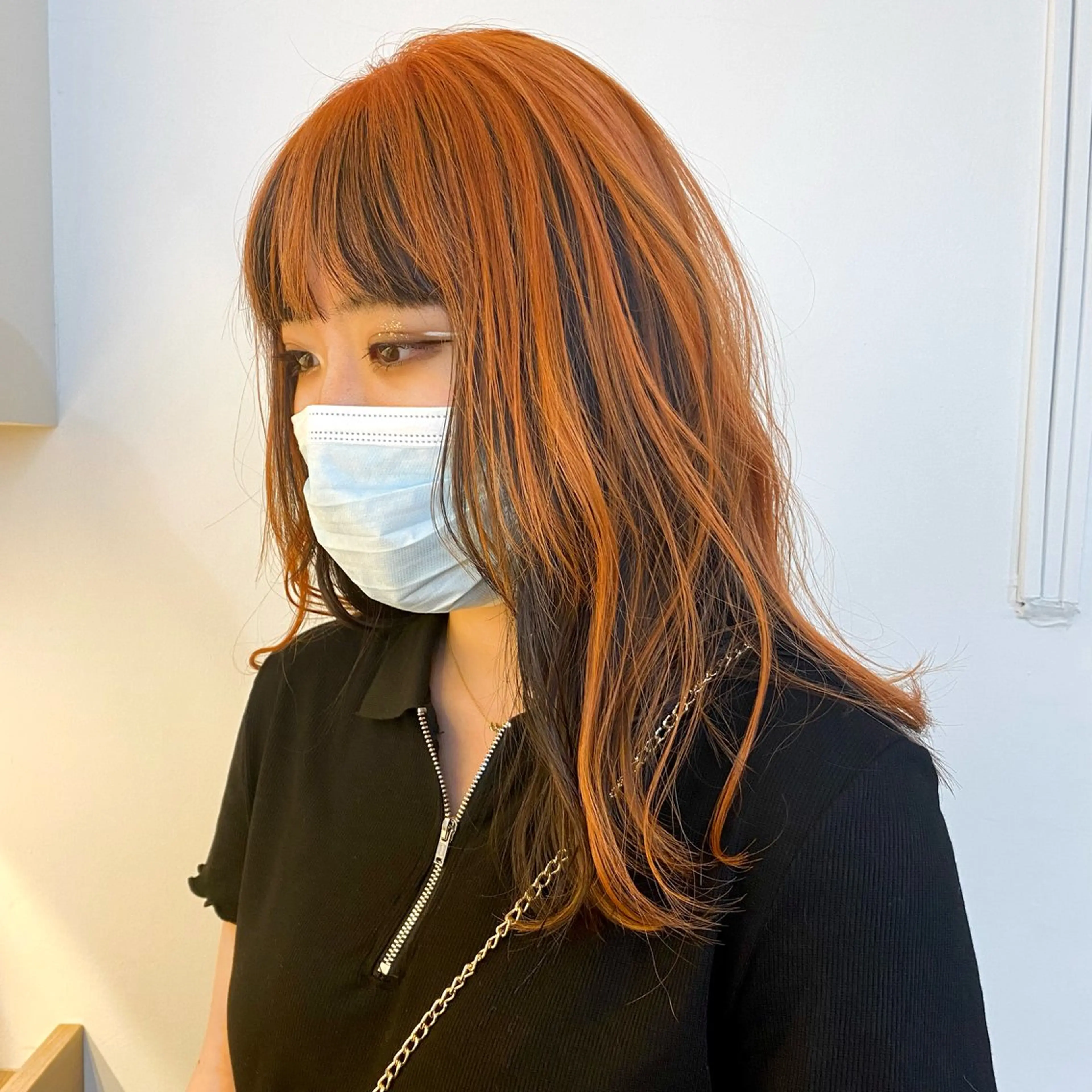 セミロング カラー バレイヤージュ デザインカラー ハイライトカラー ハイトーンカラー ハイライト ヘアカラー 透明感ハイトーン 🌸takehiroのヘアスタイル