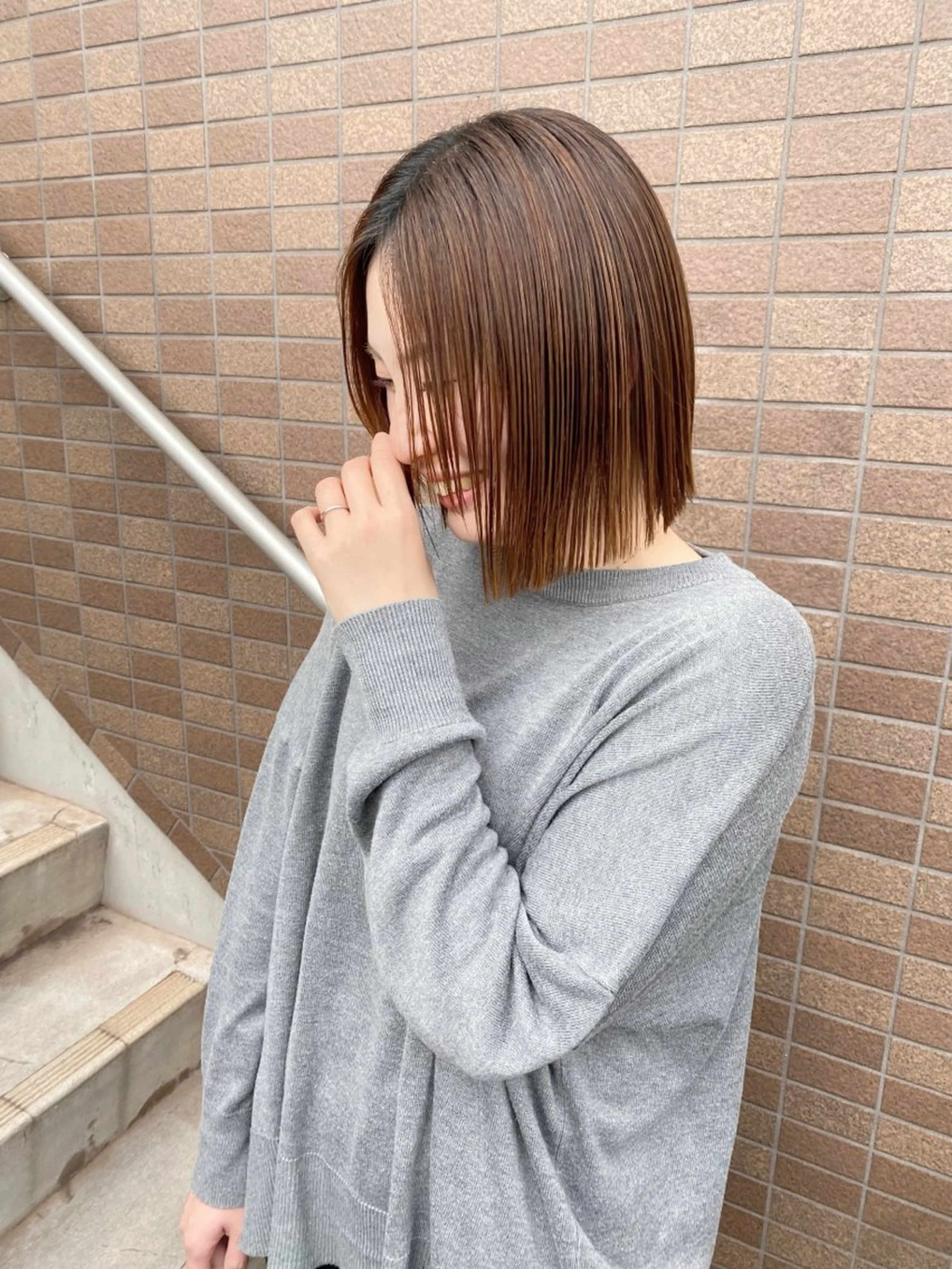 ミディアム 切りっぱなしボブ ボブ it.所属・it. Arisaのヘアスタイル