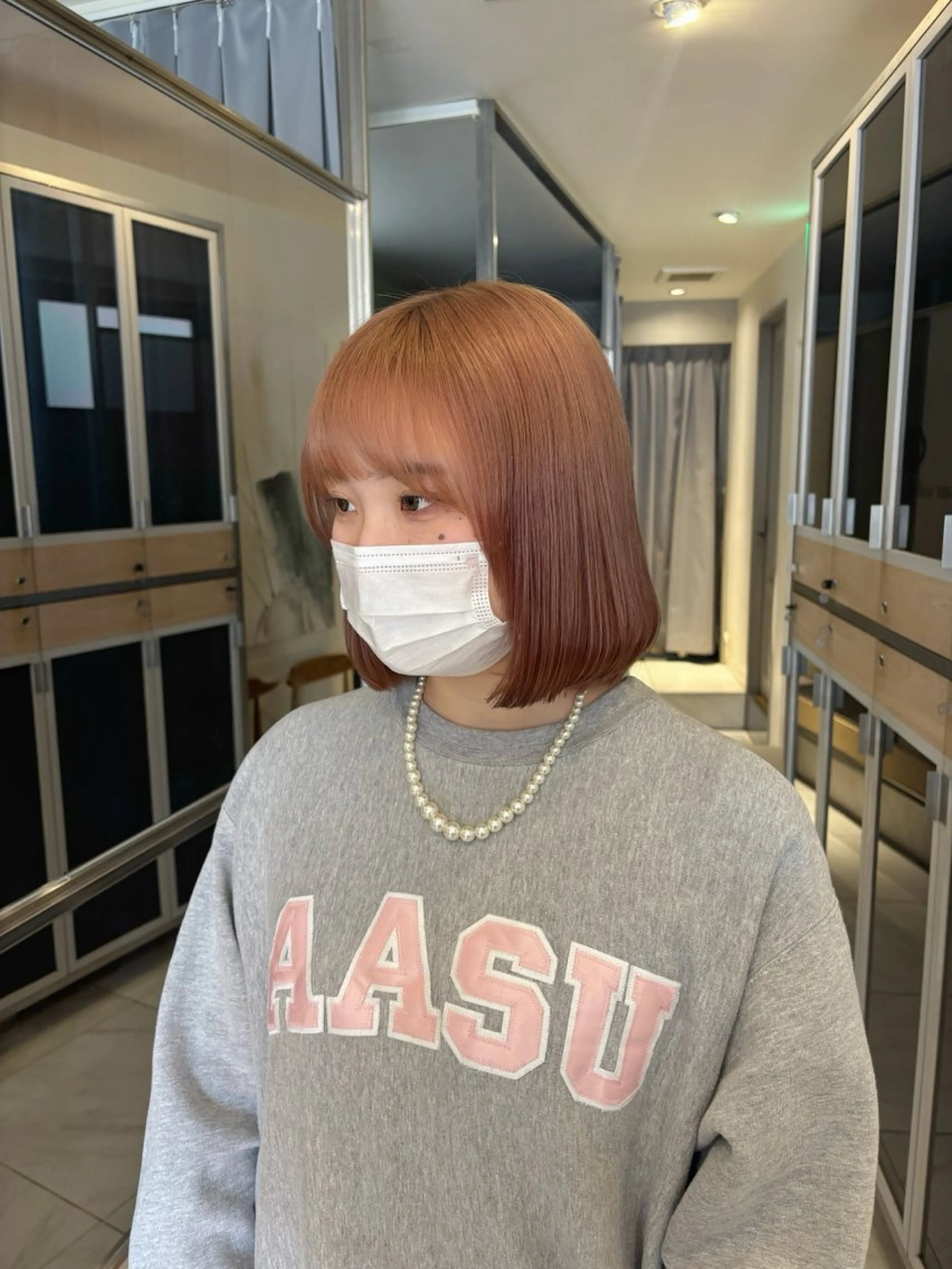 ミディアム カラー ヘアアレンジ ヘアカラー トリートメント ヘッドスパ ヘアセット 艶髪/レイヤーカット 🐣misakiのヘアスタイル