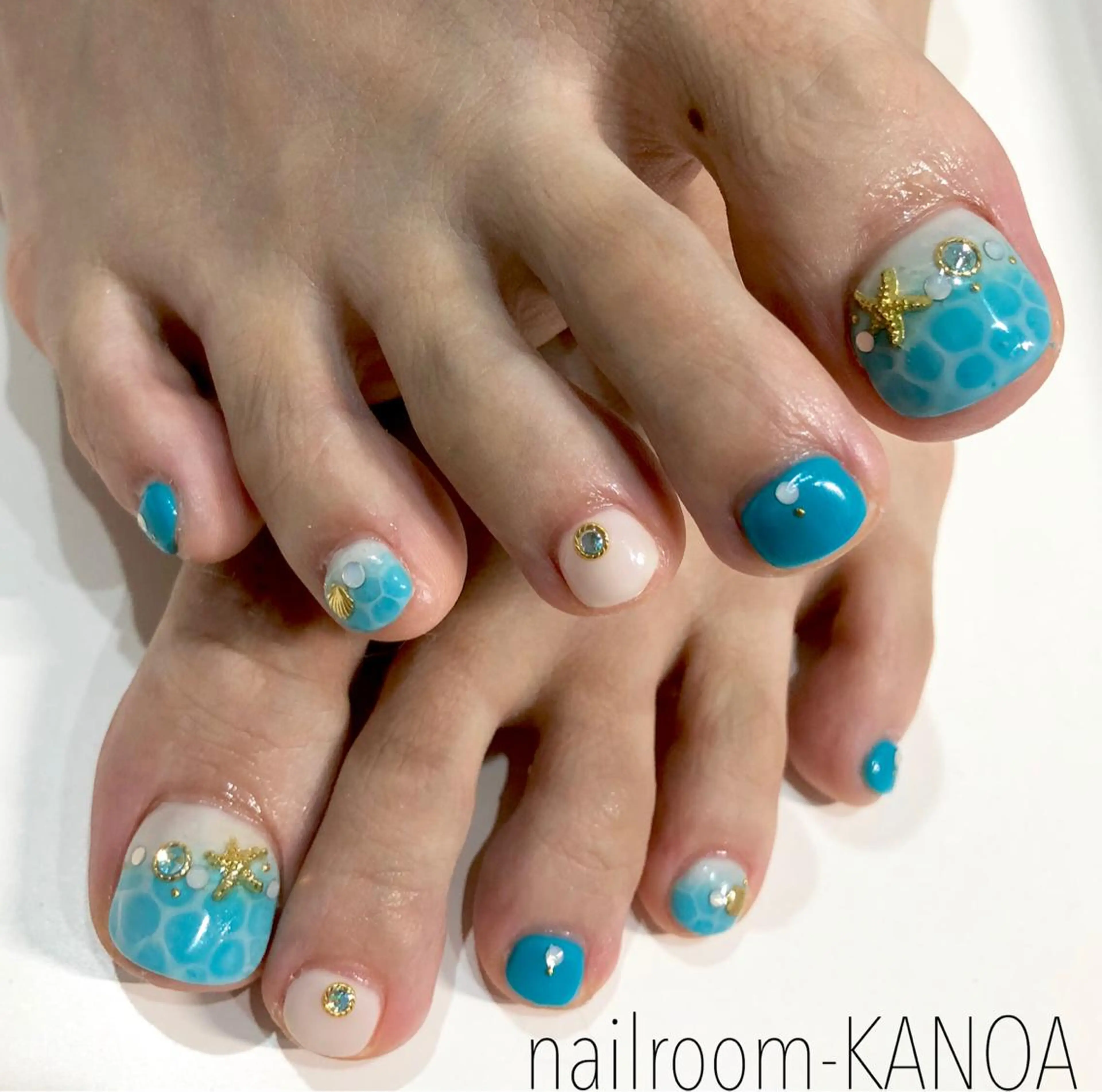 ショート ネイル フットネイル nailroom- KANOAのネイルデザイン