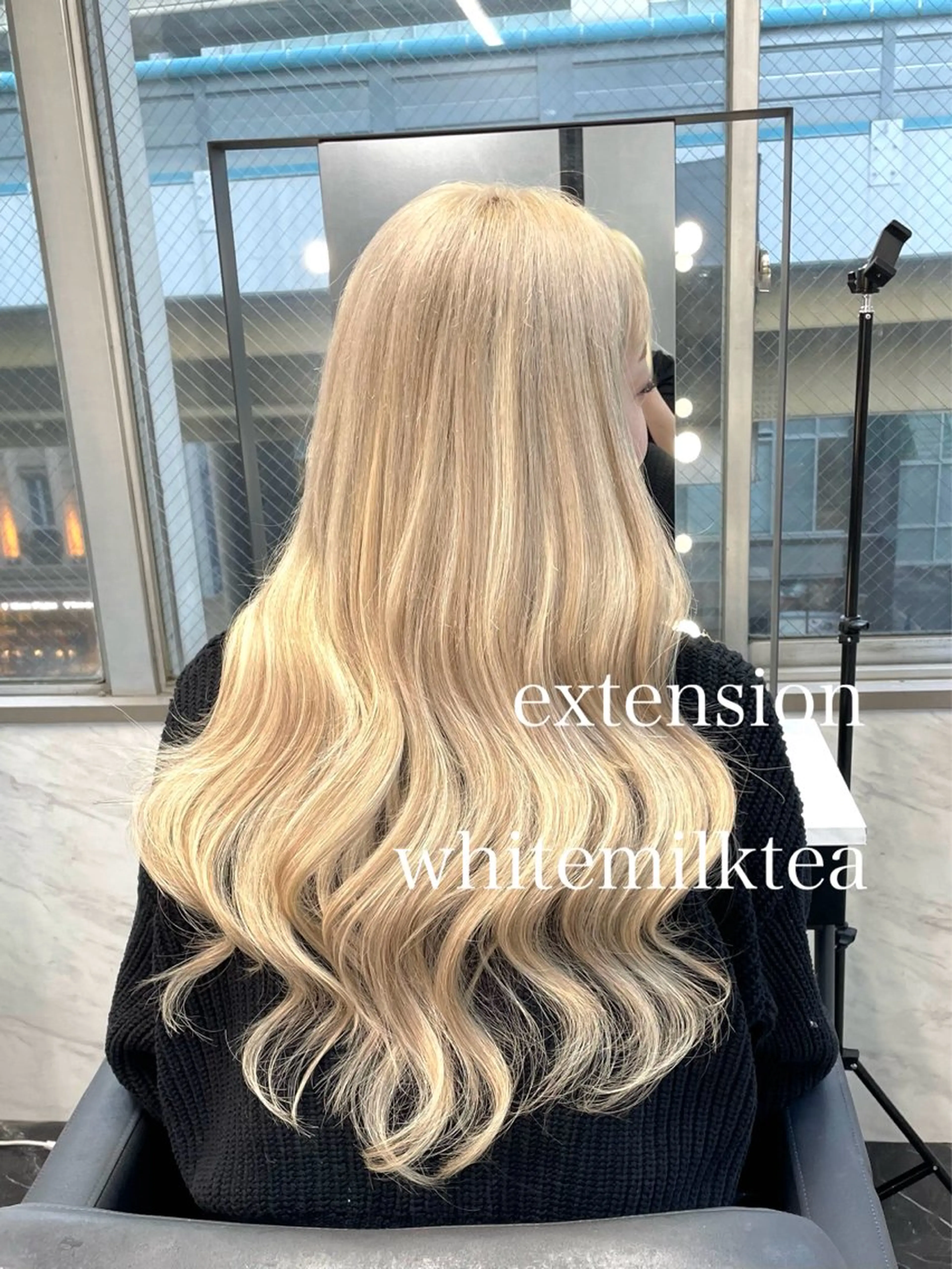 ロング カラー ヘアカラー エクステ エクステ🩵ブリーチ 韓国ヘア🩵KAEのヘアスタイル