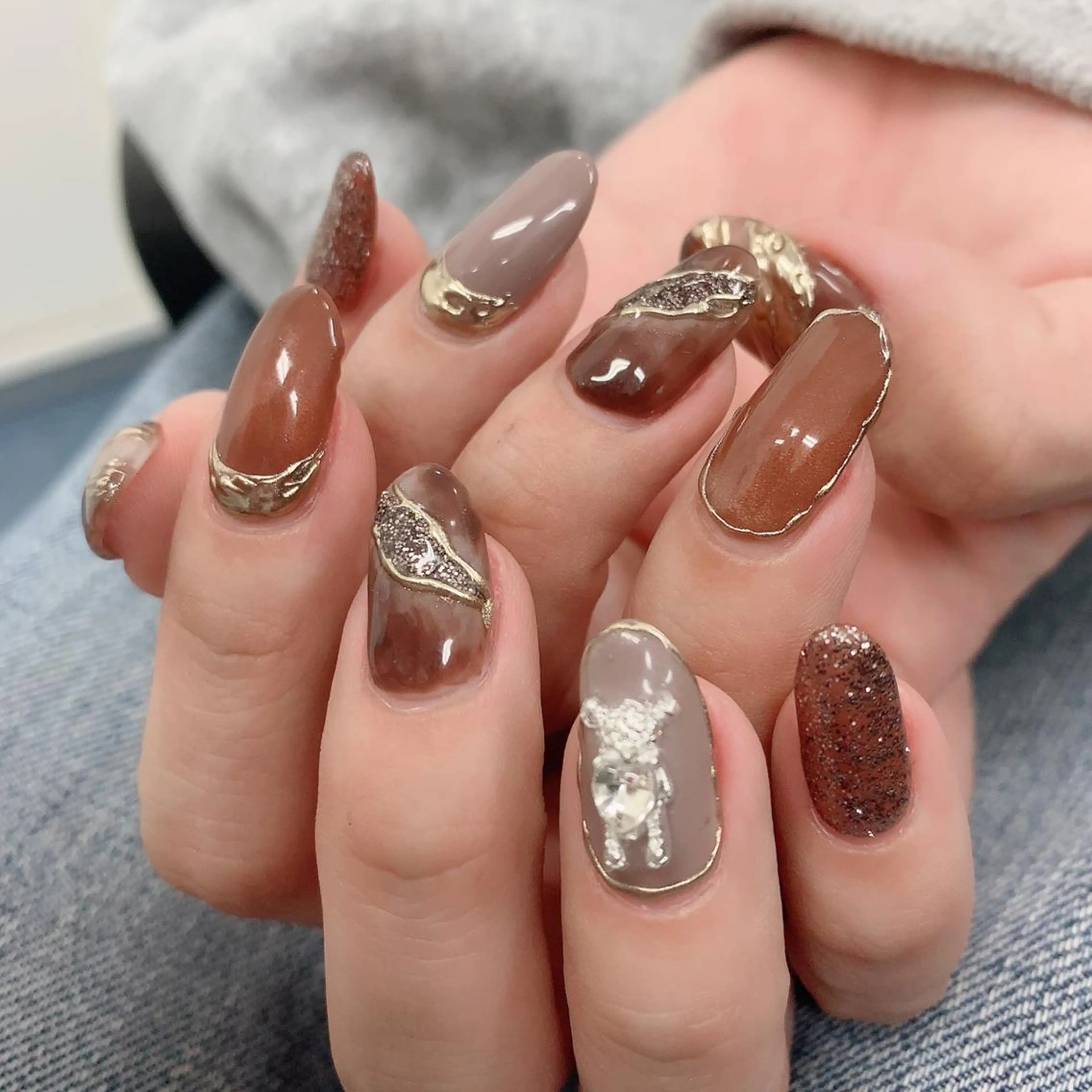 ネイル アートネイル ニュアンスネイル ワンホンネイル ハンドネイル atelier-02 umedaのネイルデザイン