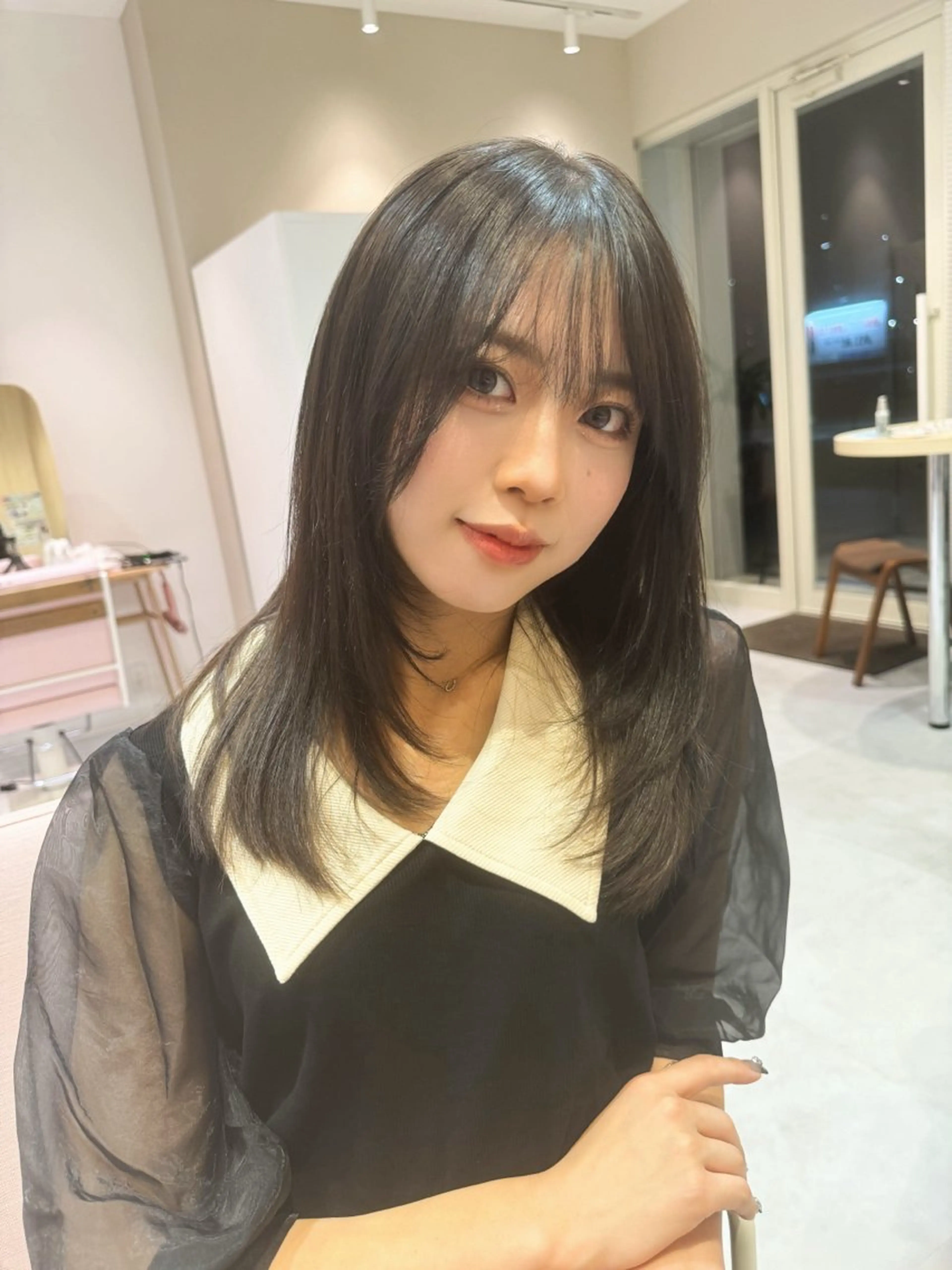 セミロング カラー カット ヘアカラー 縮毛矯正 ✂️似合わせの魔術師 石田一樹✂️のヘアスタイル