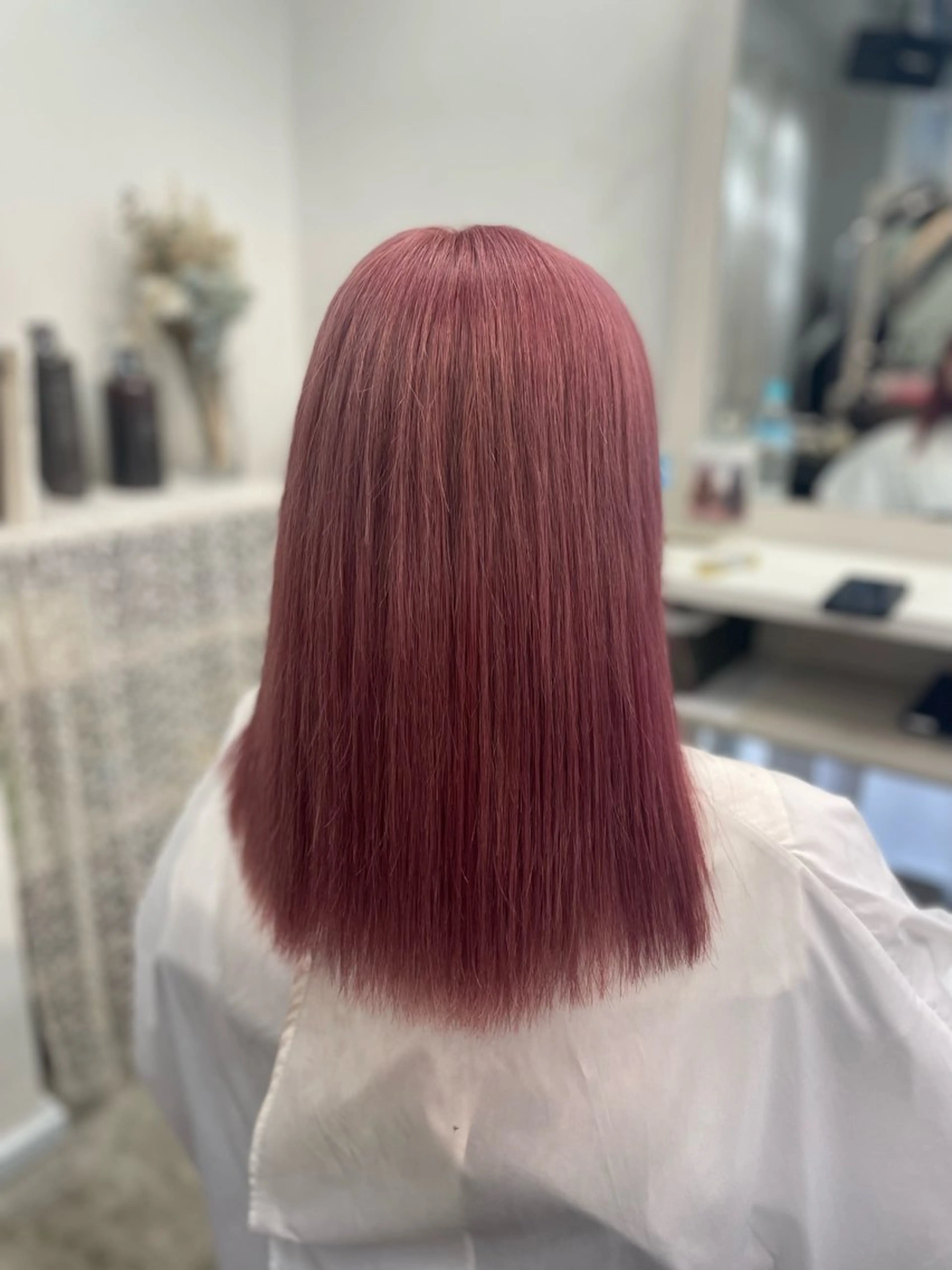 ミディアム カラー ヘアカラー ヘアセット 韓国ヘア🤍髪質改善 🇰🇷AKANEのヘアスタイル