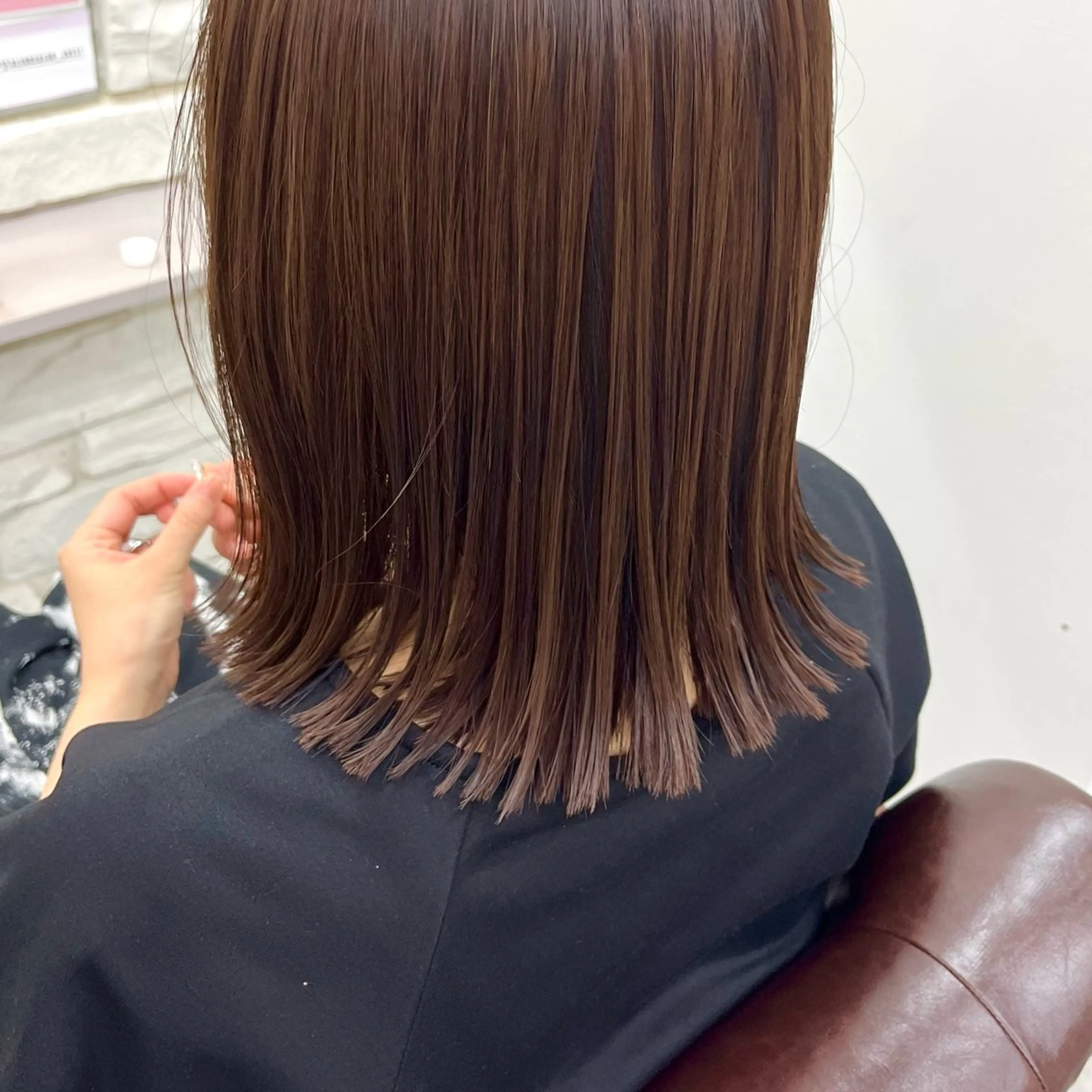 カラー ピンクカラー カット ヘアカラー トリートメント 天王寺髪質改善なら よしみさん✨のヘアスタイル