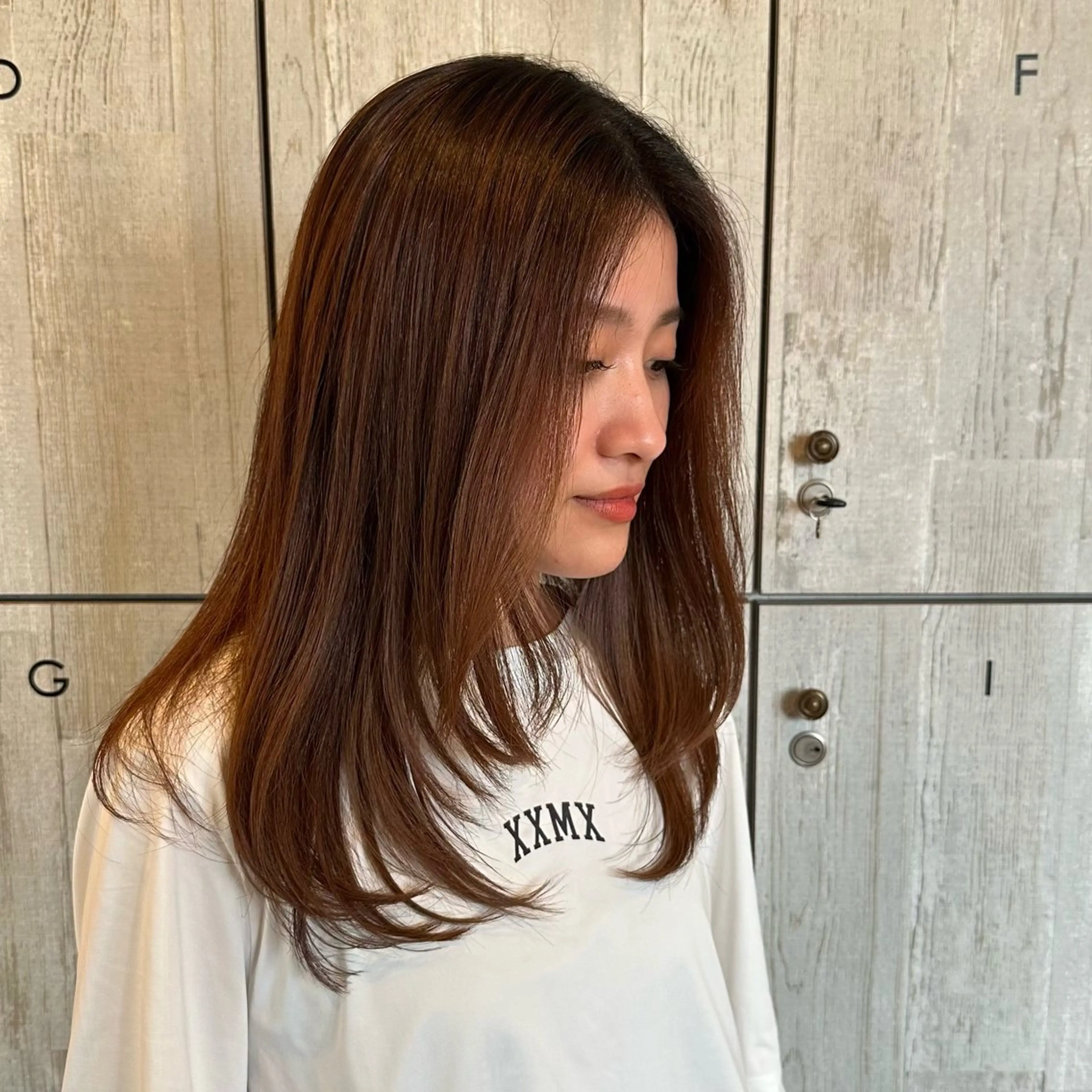 セミロング カット 柔らかいcolor ¦韓国¦🩰マユ🩰のヘアスタイル