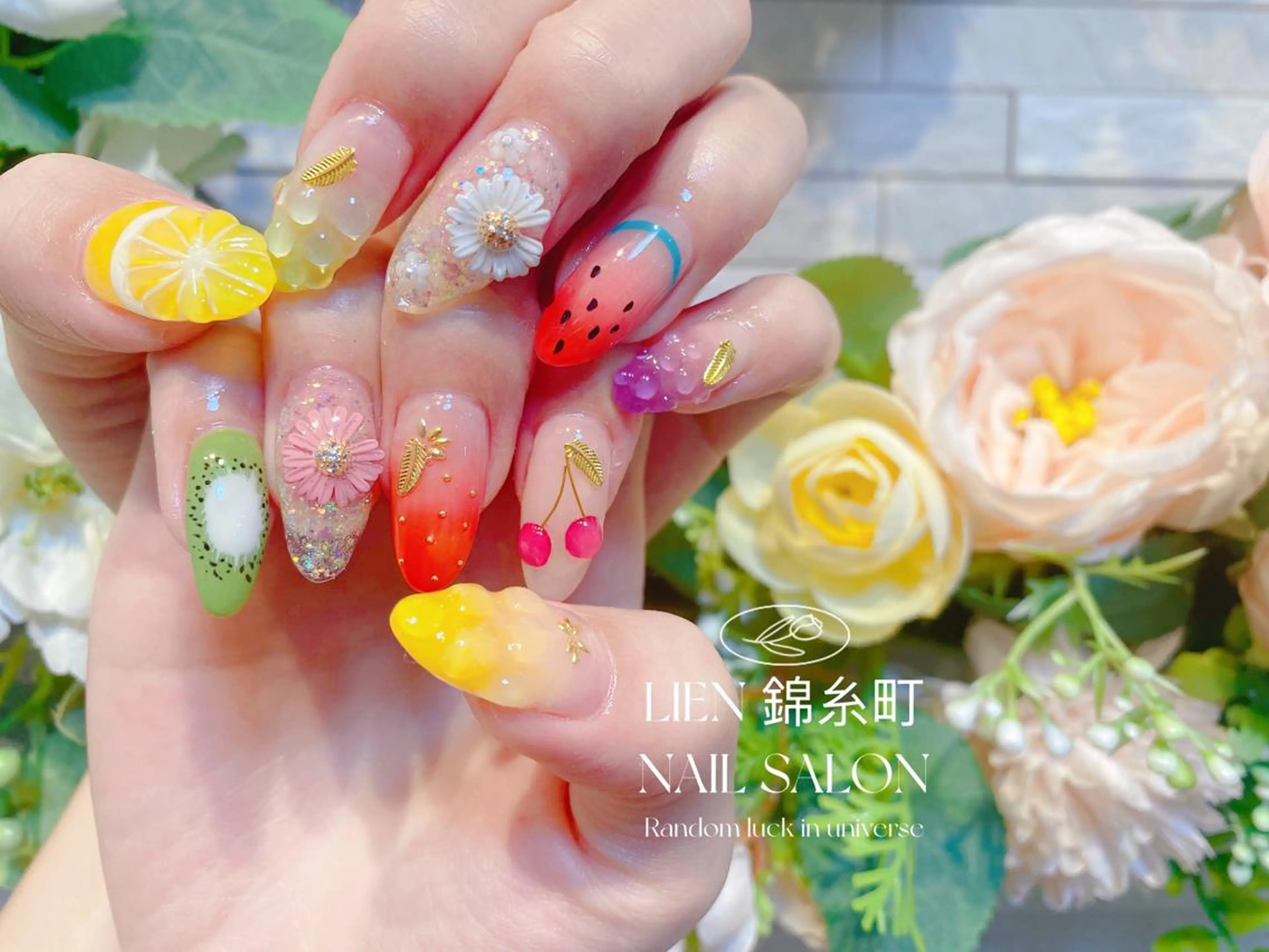 ネイル 夏ネイル ハンドネイル Lien  _リエン リエンのネイルデザイン