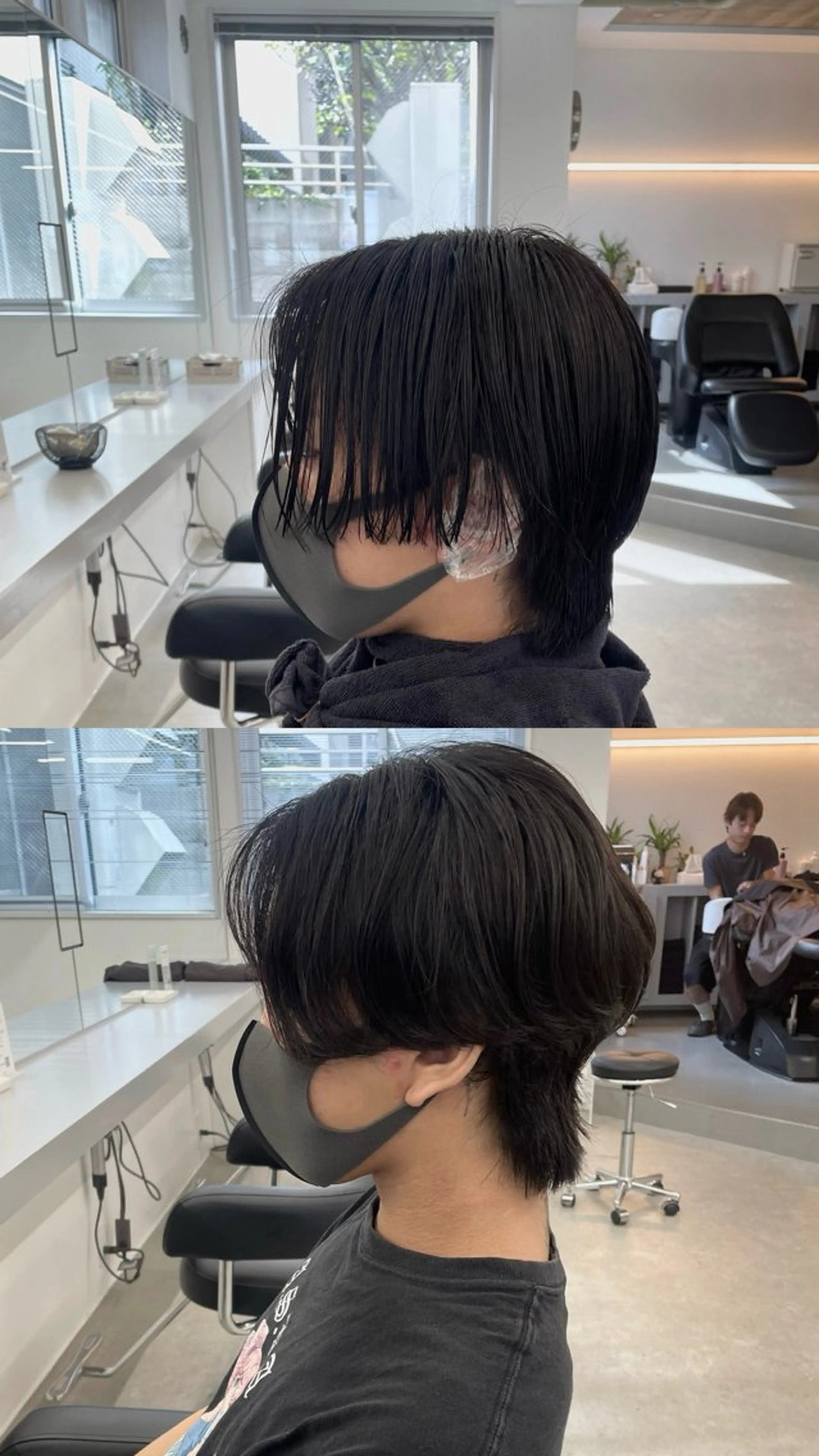 パーマ メンズ センターパート メンズパーマ メンズウルフカット ウルフカット ニュアンスパーマ パーマ sakura ..のヘアスタイル