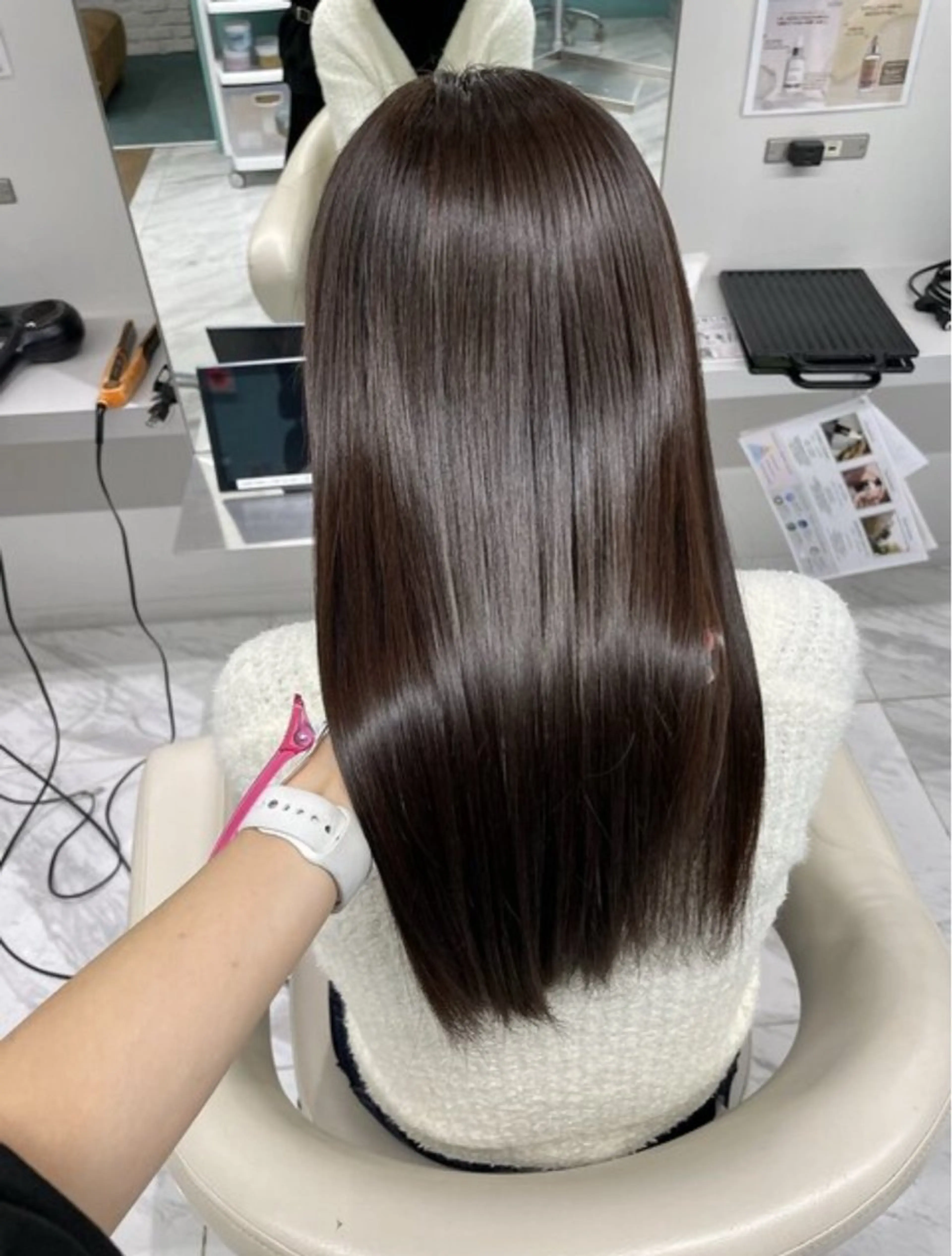 ロング アッシュ アッシュブラウン トリートメント ヘアカラー メンズ特化型美容師 sakuraのヘアスタイル
