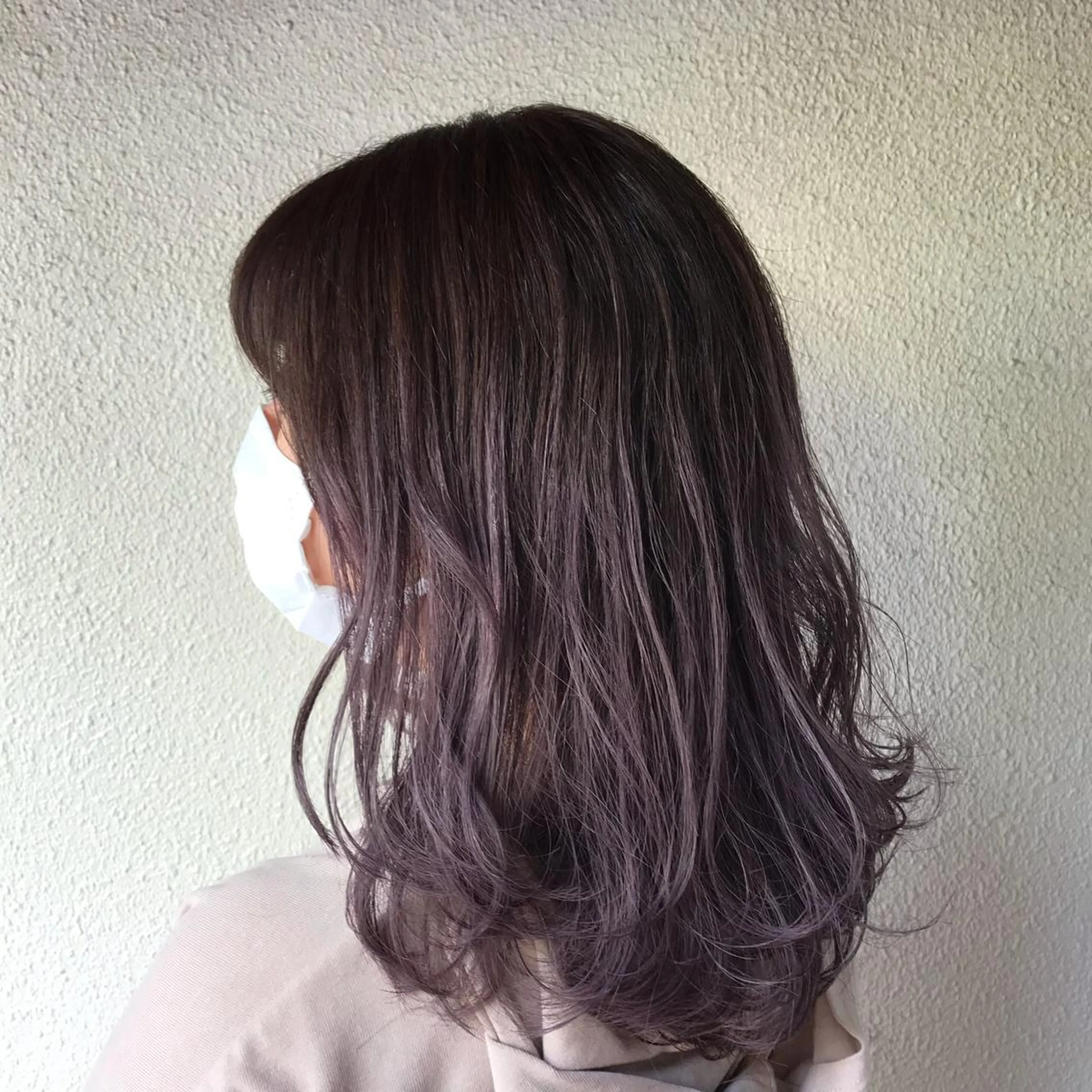 ミディアム カラー アッシュ ブリーチ グラデーションカラー ラベンダーカラー ラベンダーアッシュ ヘアカラー トリートメント 清水　ちひろ ✄トップスタイリストのヘアスタイル