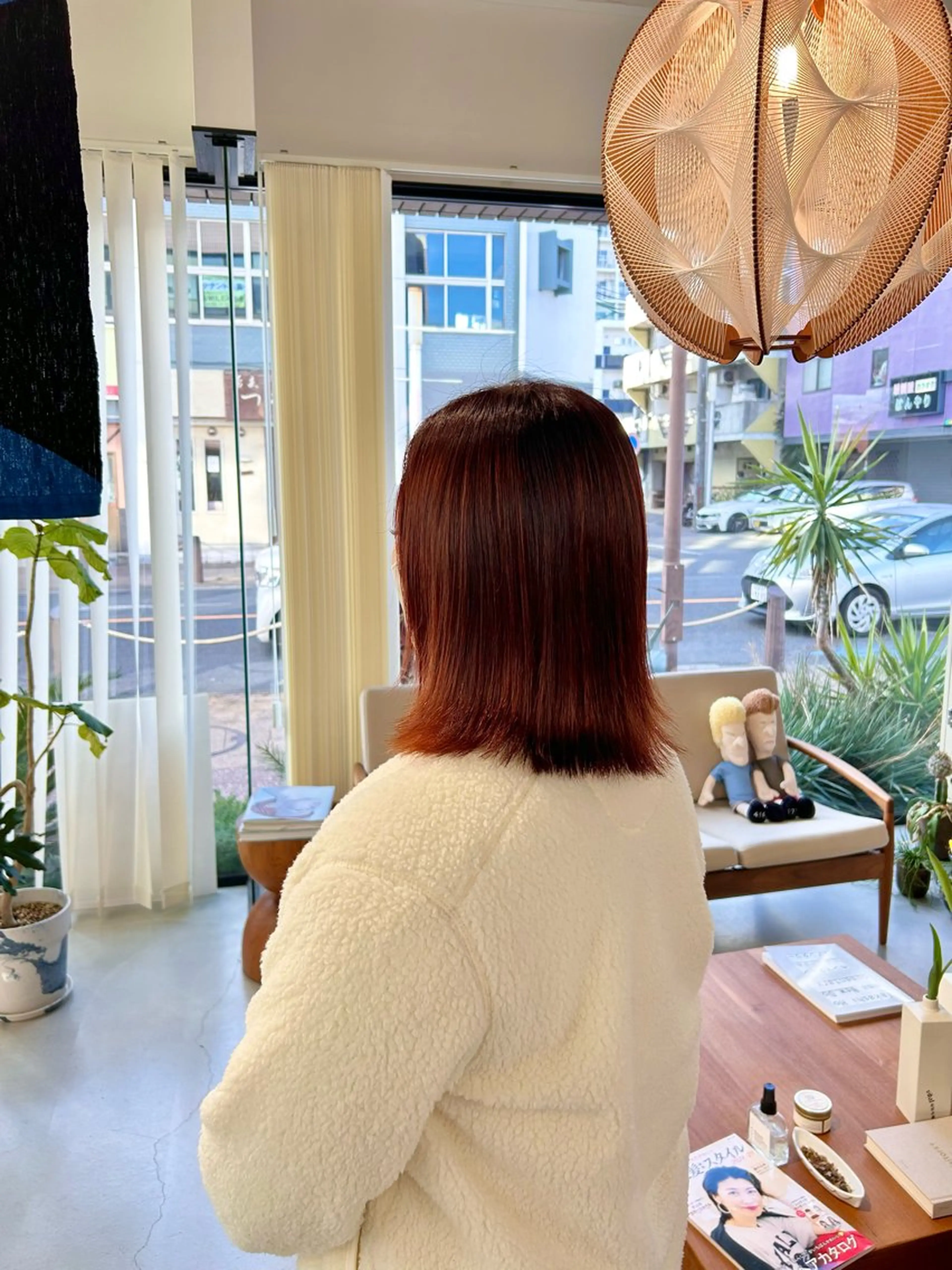 カラー ブラウンカラー ハイライトカラー オレンジ オレンジブラウン 藤原 あかりのヘアスタイル