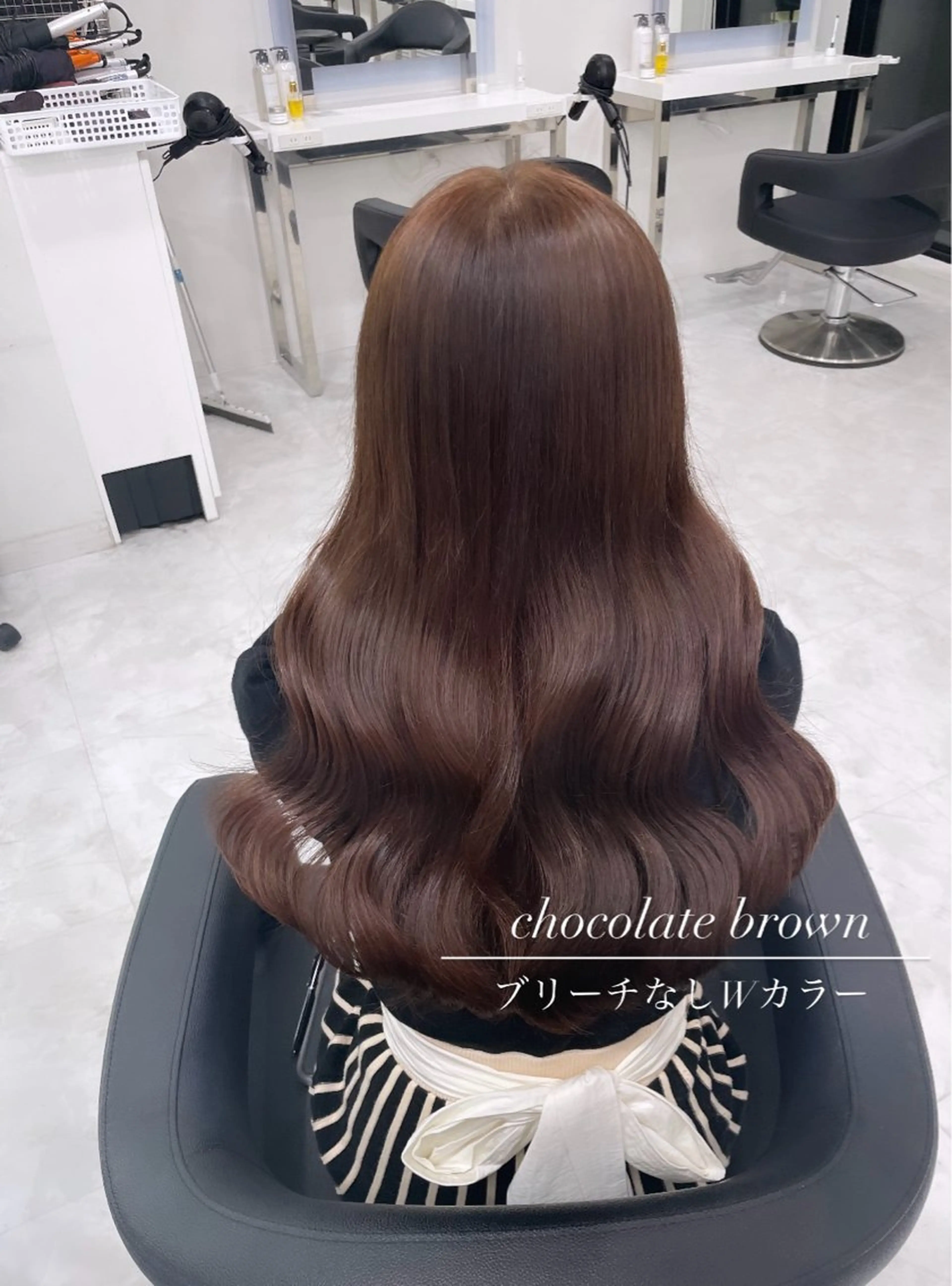 セミロング カラー ヘアカラー トリートメント ヘッドスパ ヘアセット nana【艶髪】/ 顔まわり/縮毛矯正のヘアスタイル