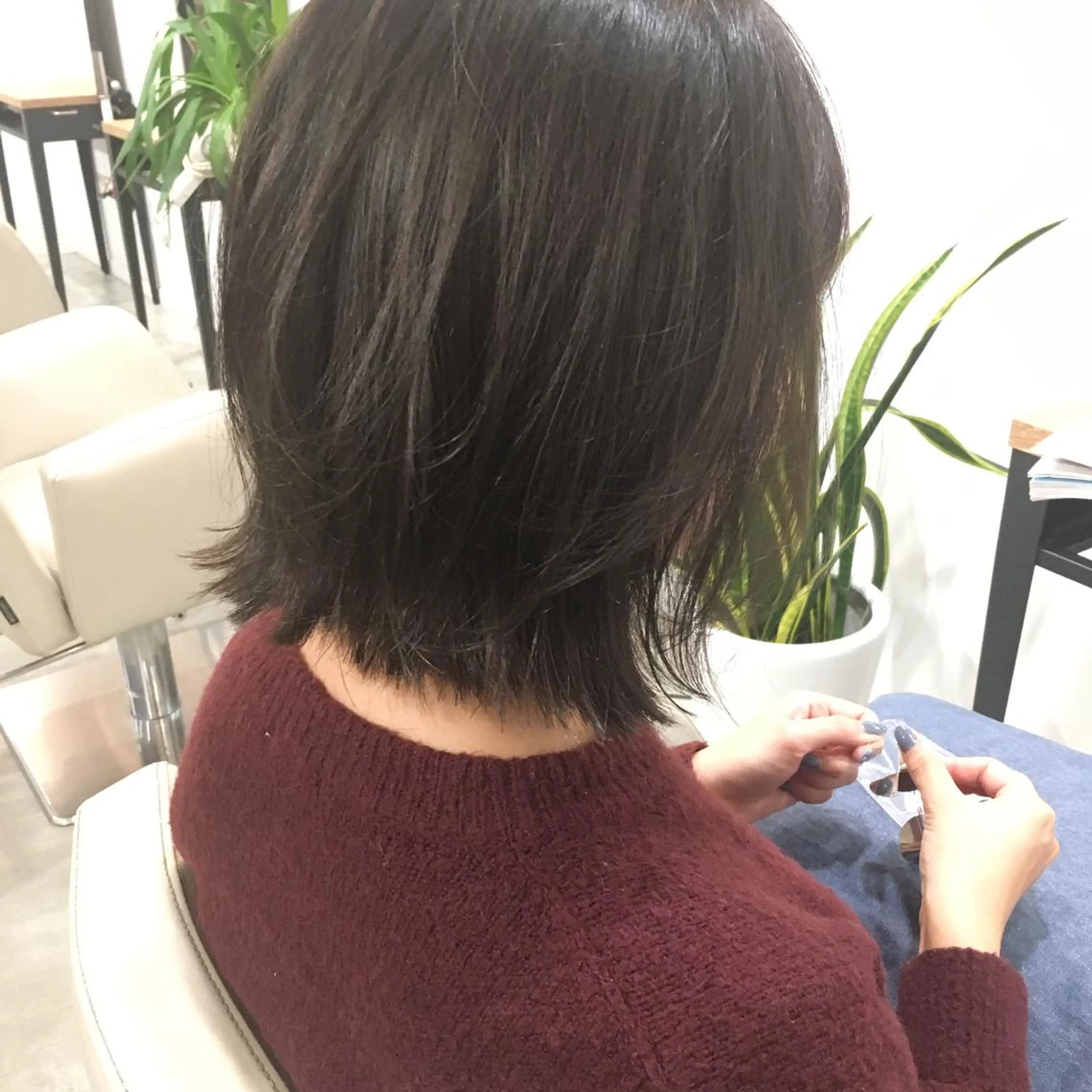 ショート カラー アッシュ 透明感カラー ボブ N/salon所属・中村 百合子のマツエク・マツパデザイン
