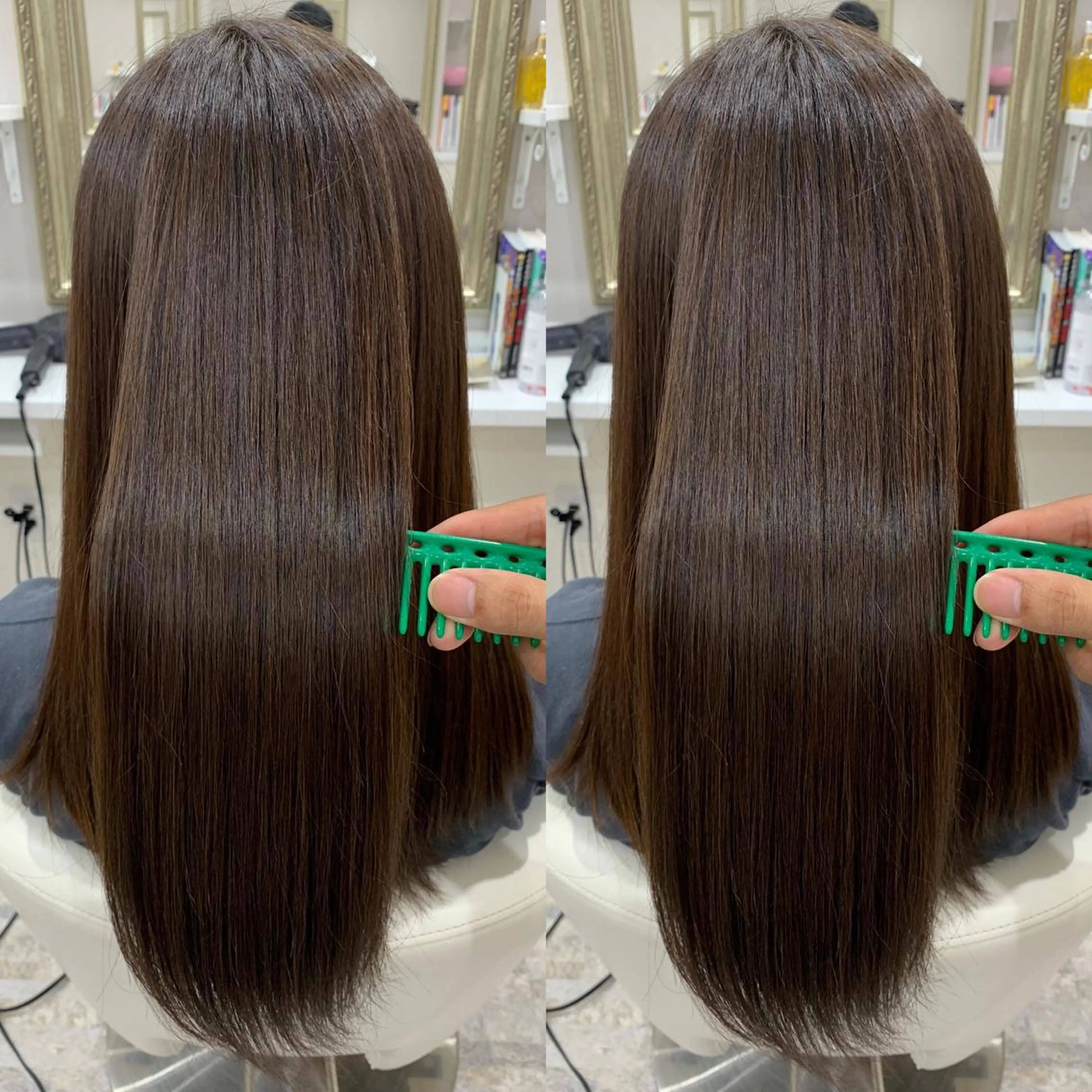 ロング 髪質改善 貸切サロンのヘアスタイル