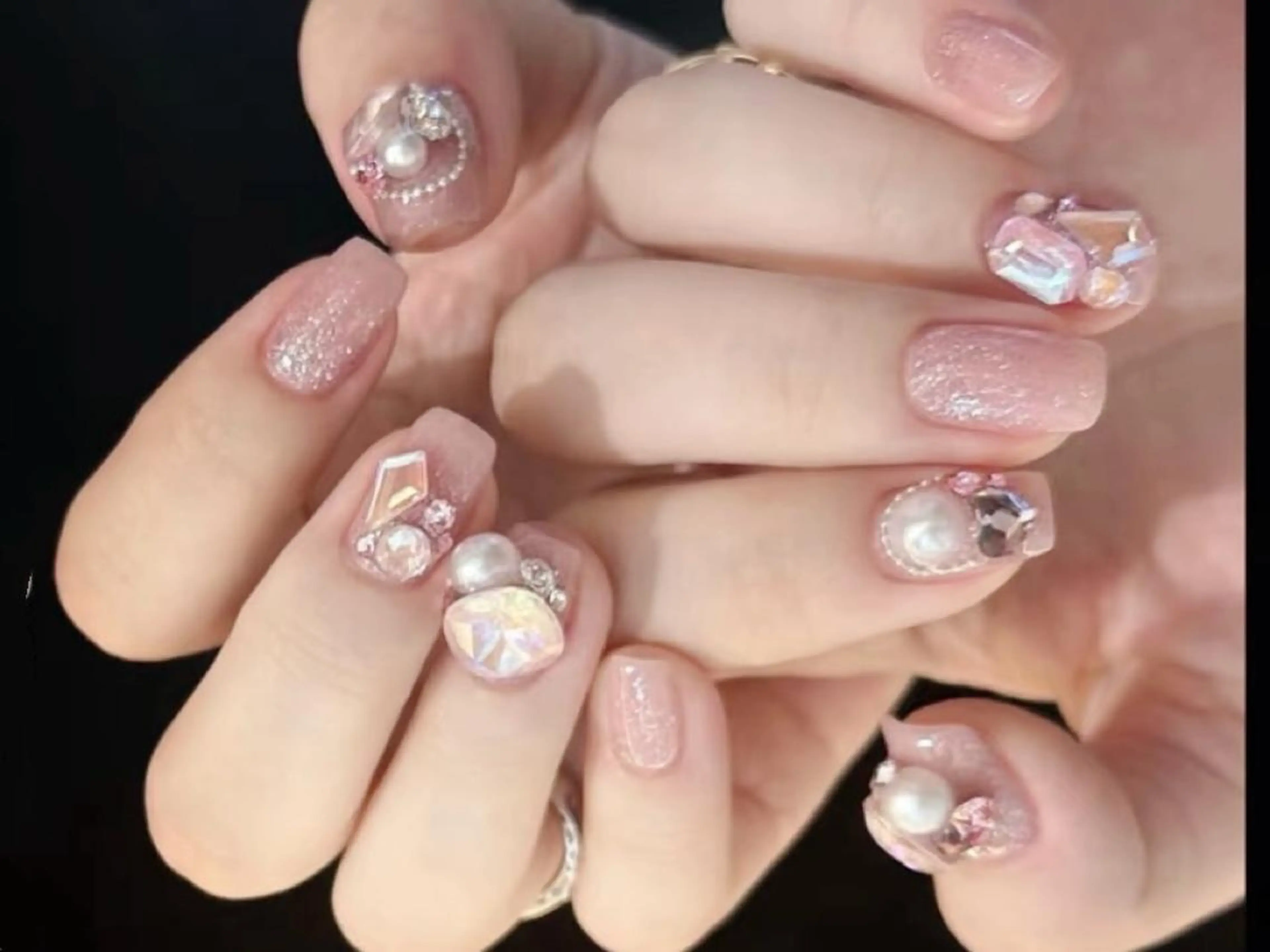 メンズ ネイル メンズ韓国風 オーロラネイル チークネイル 長さ出し フットネイル Candy nailのネイルデザイン