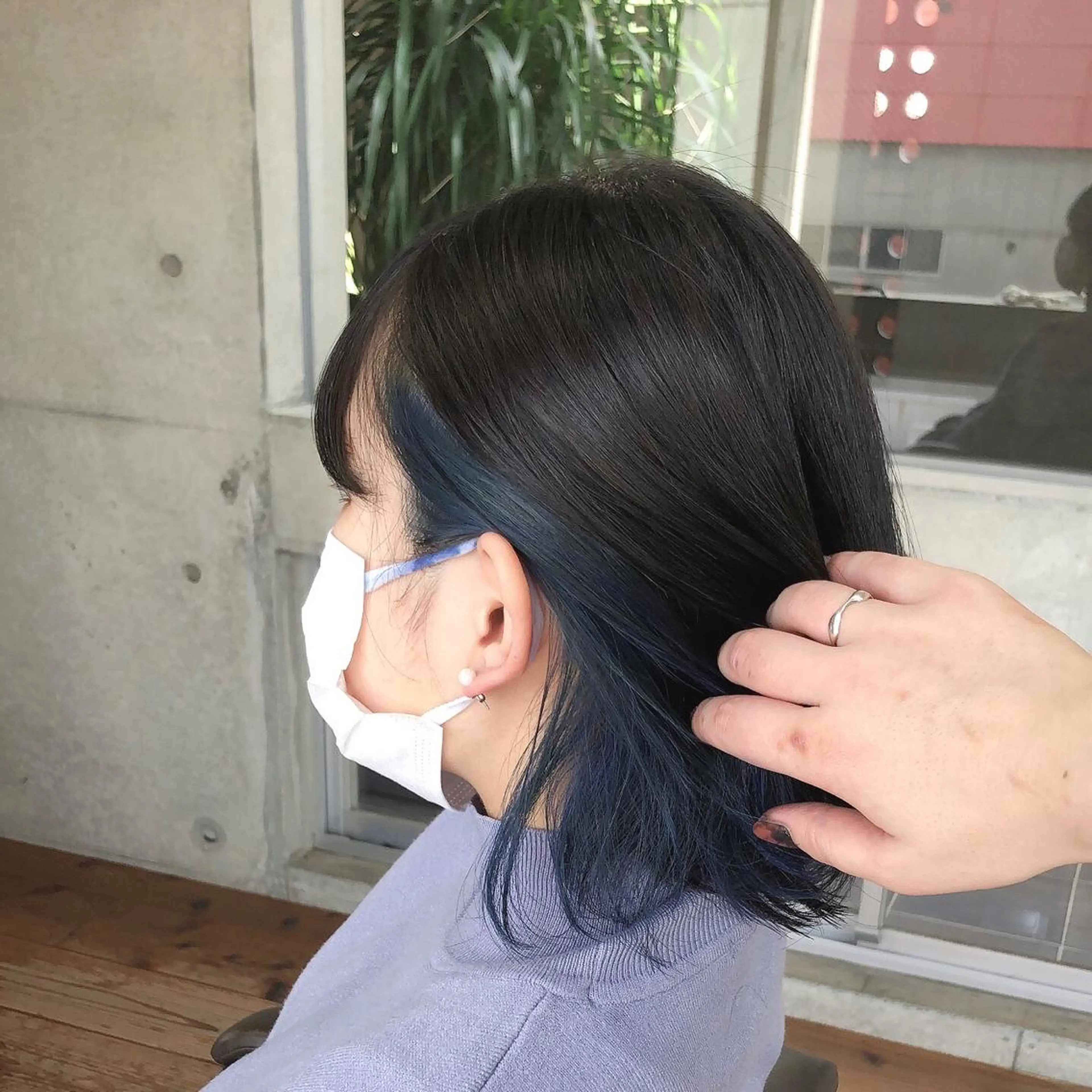 ショート カラー ブルーカラー ヘアカラー nagisa /縮毛矯正のヘアスタイル