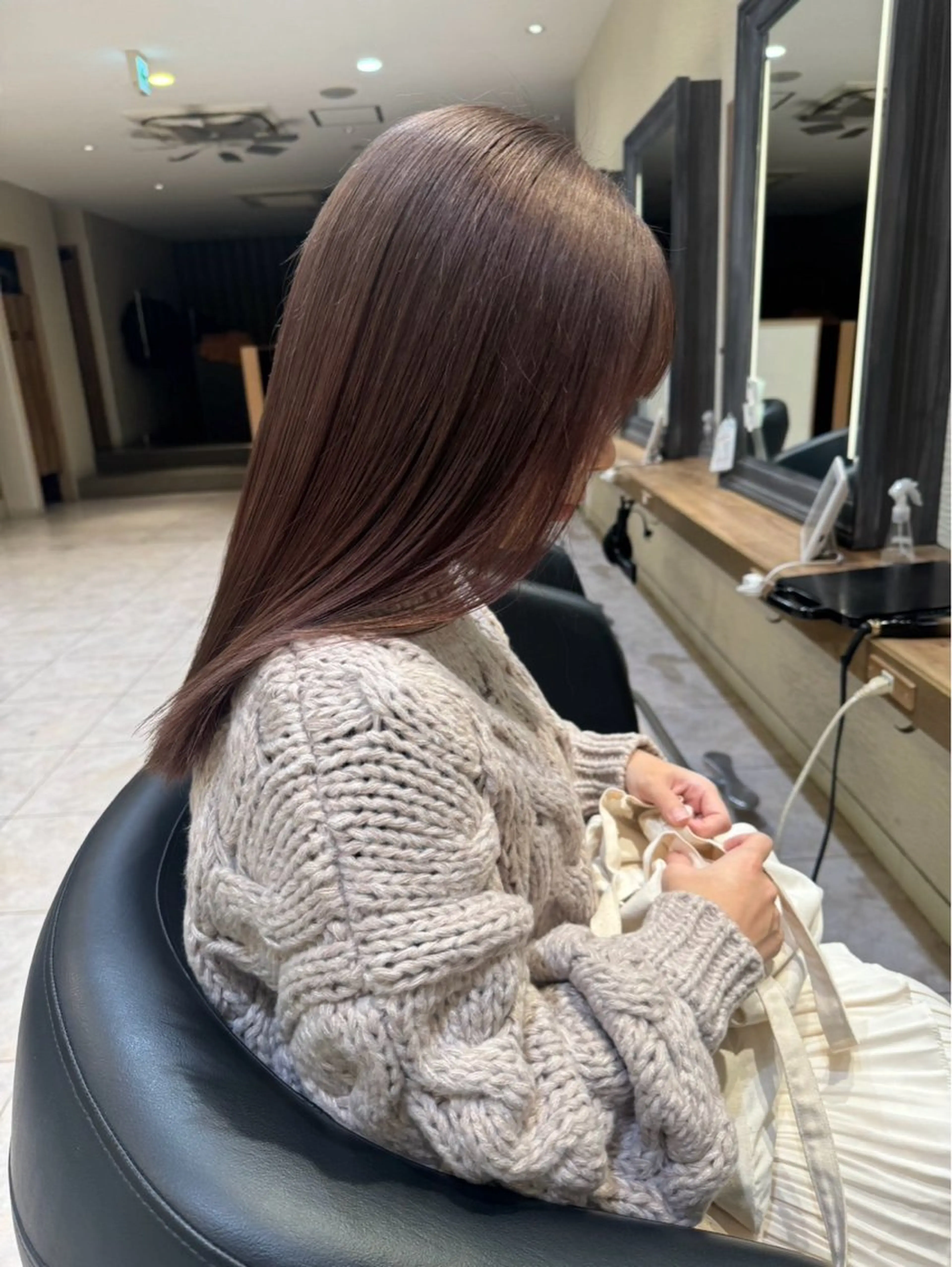 ミディアム カラー ヘアカラー 赤み消しカラー🌱 YUZUKI🫧のヘアスタイル