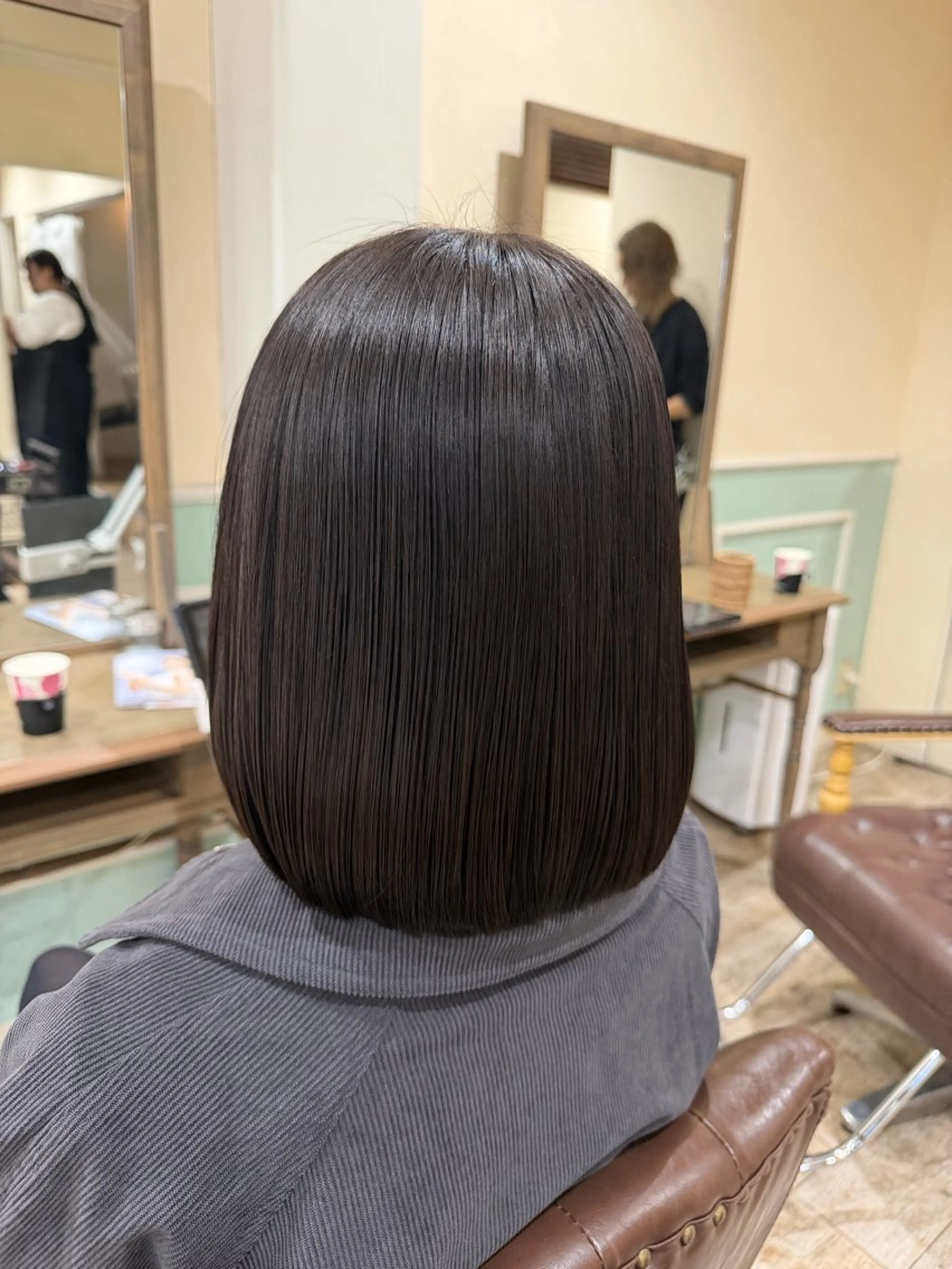 ミディアム カラー ボブ 髪質改善 カット ヘアカラー トリートメント 新越谷noble店長 松本拓也▶◀*.のヘアスタイル