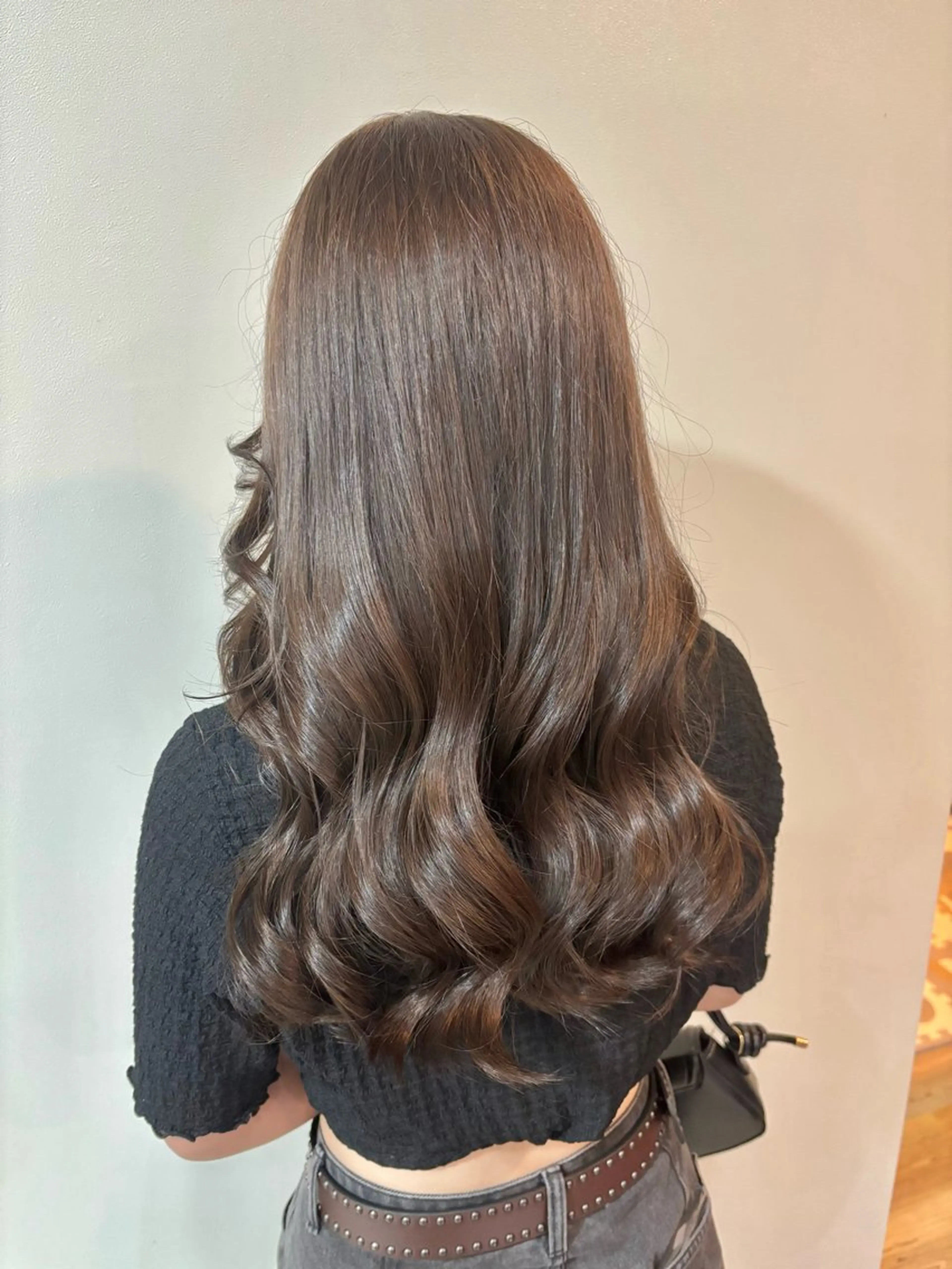 セミロング カラー ブラウンカラー ショコラブラウン ヘアカラー トリートメント 木下 みさきのヘアスタイル