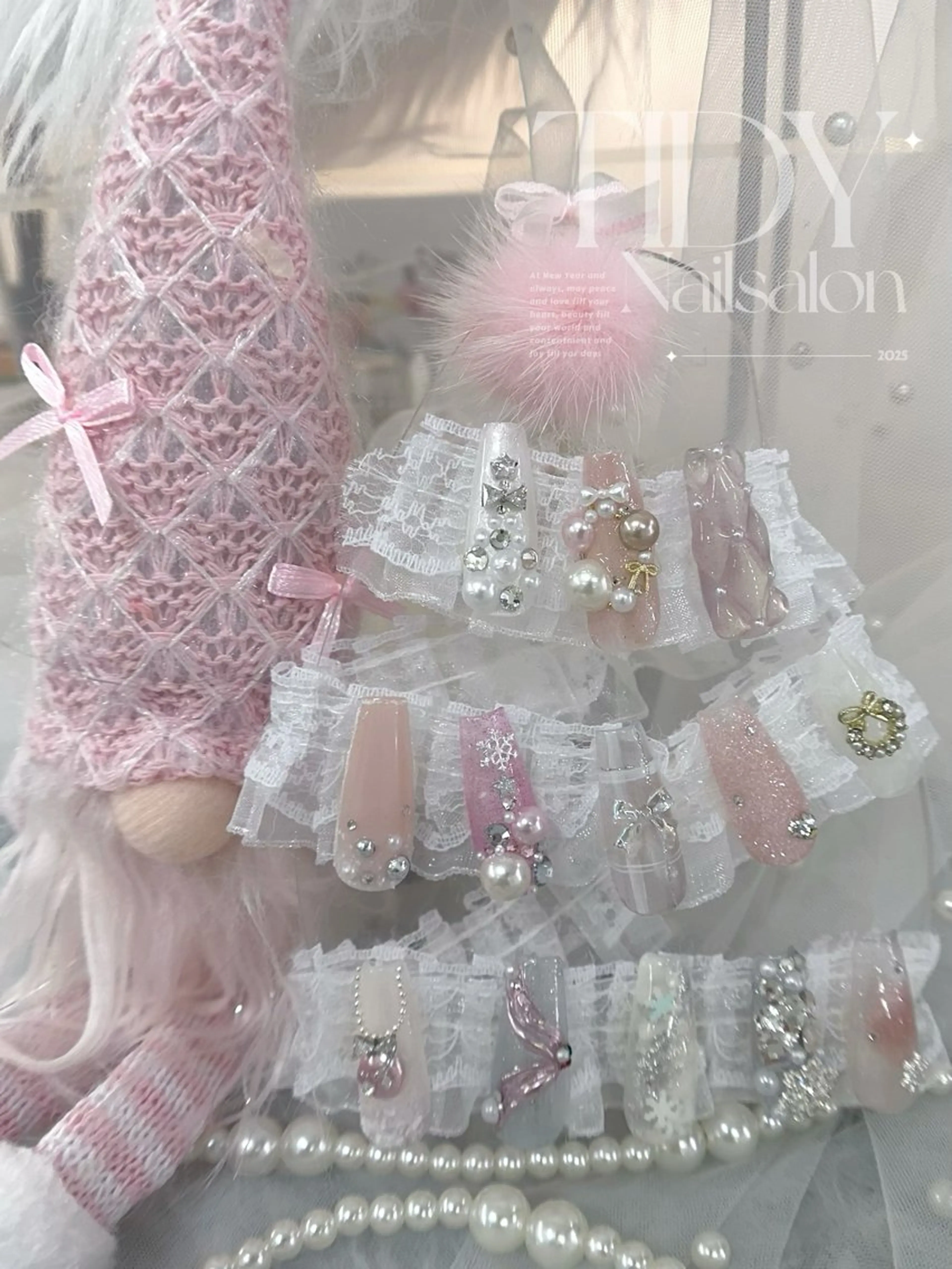 ネイル 長さ出し フットネイル ジェルネイル キラキラネイル 韓国ネイル ハンドネイル TIDY M&Mのネイルデザイン