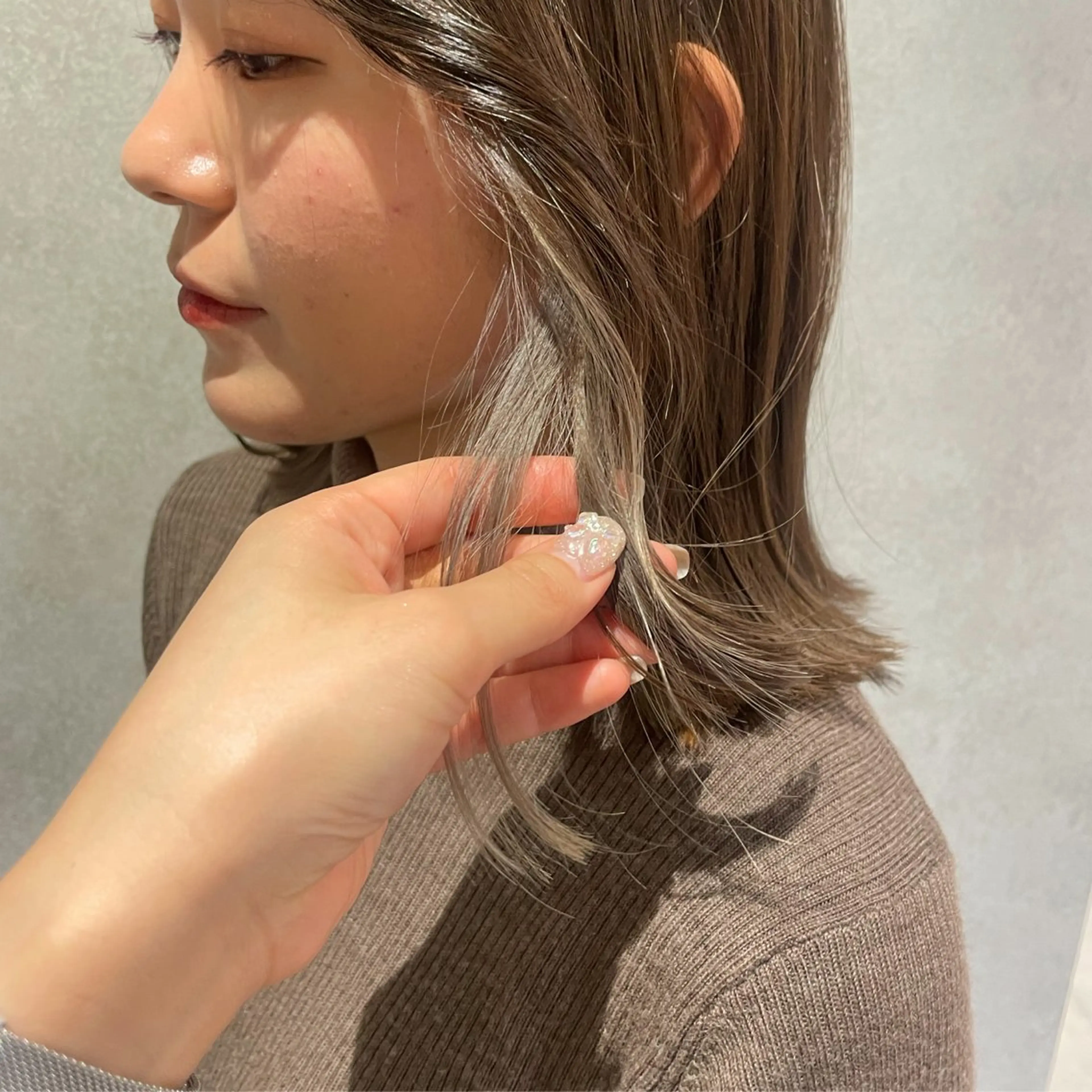 ミディアム カラー ヘアカラー yumemiレイヤー ‎✴︎ 透明感カラーのヘアスタイル