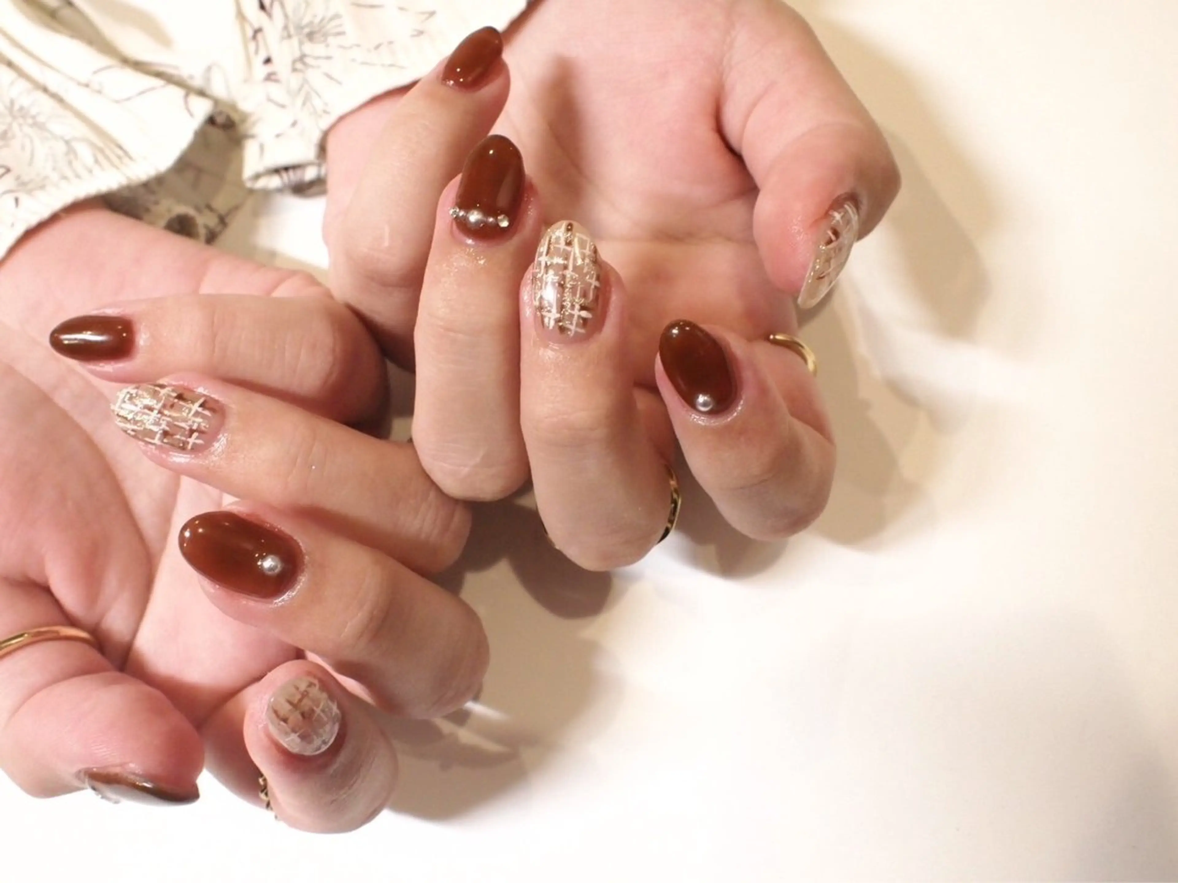 ネイル ツイードネイル 【ＯＲＧＡＮ】 nailのネイルデザイン