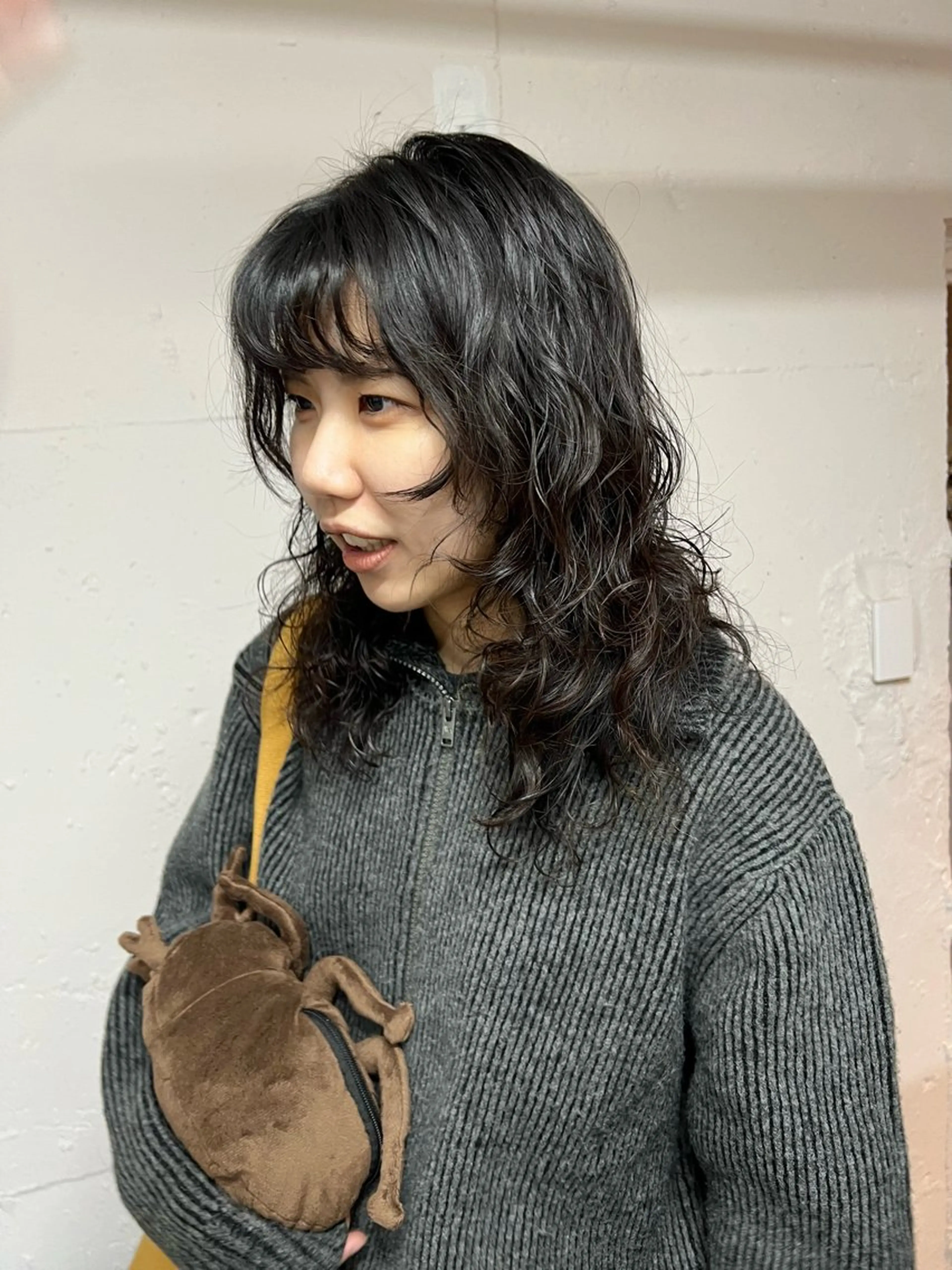 セミロング カット パーマ tokute Takahashiのヘアスタイル