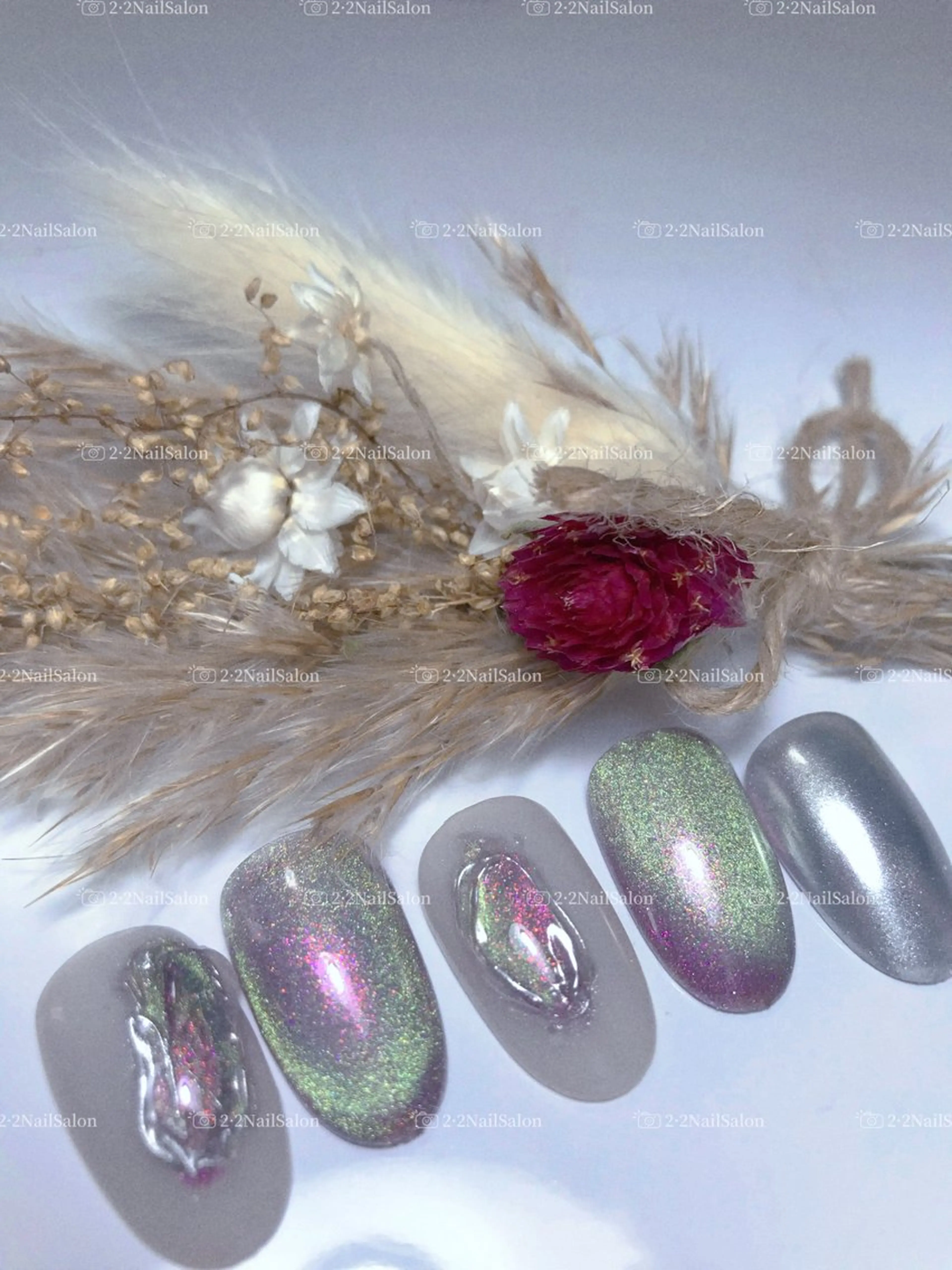 ネイル ハンドネイル 🦋y y Nail 🤍のネイルデザイン