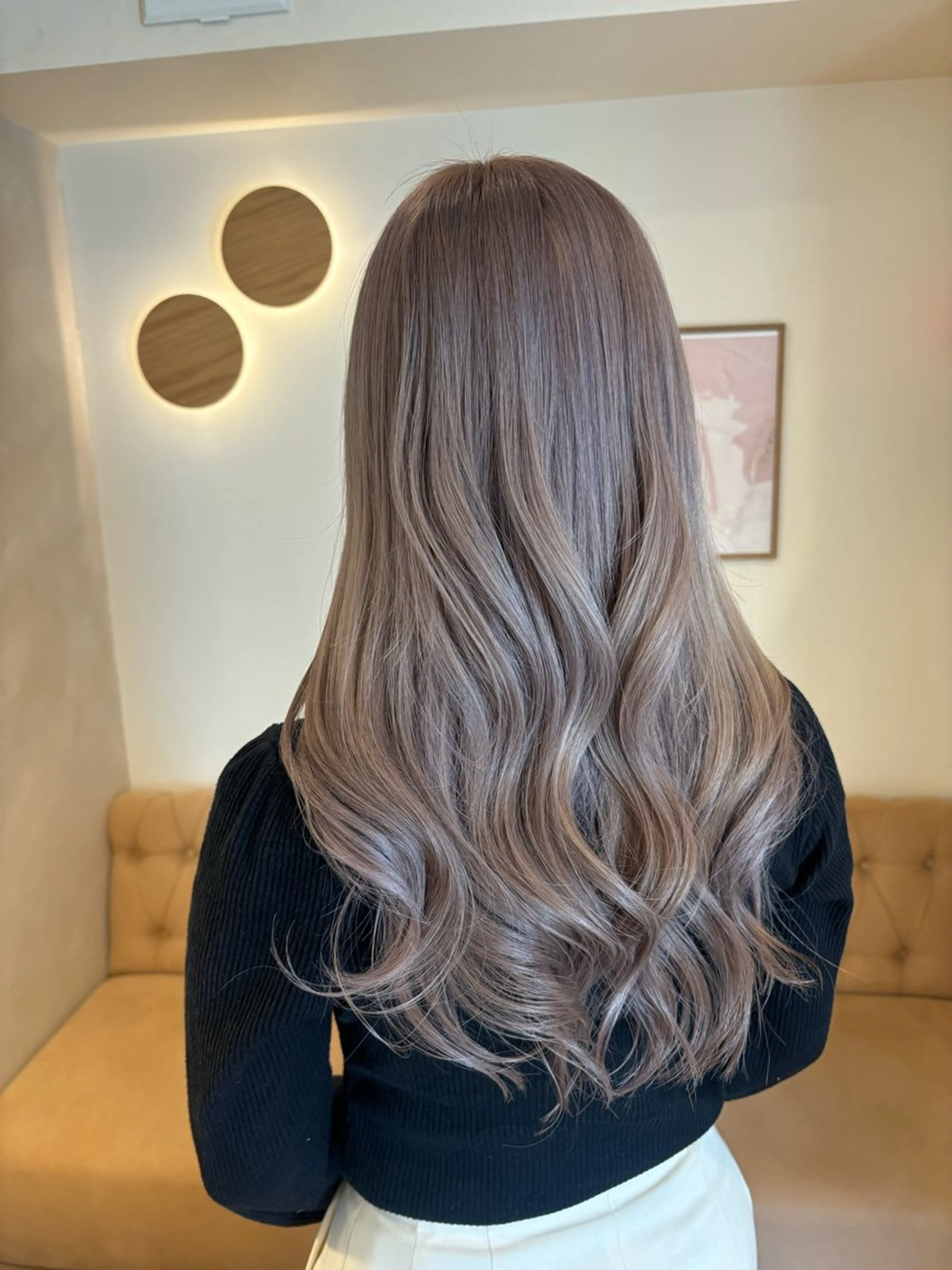 ロング カラー ヘアカラー トリートメント 暖色/ミルクティー/ レイヤー/yuriaのヘアスタイル