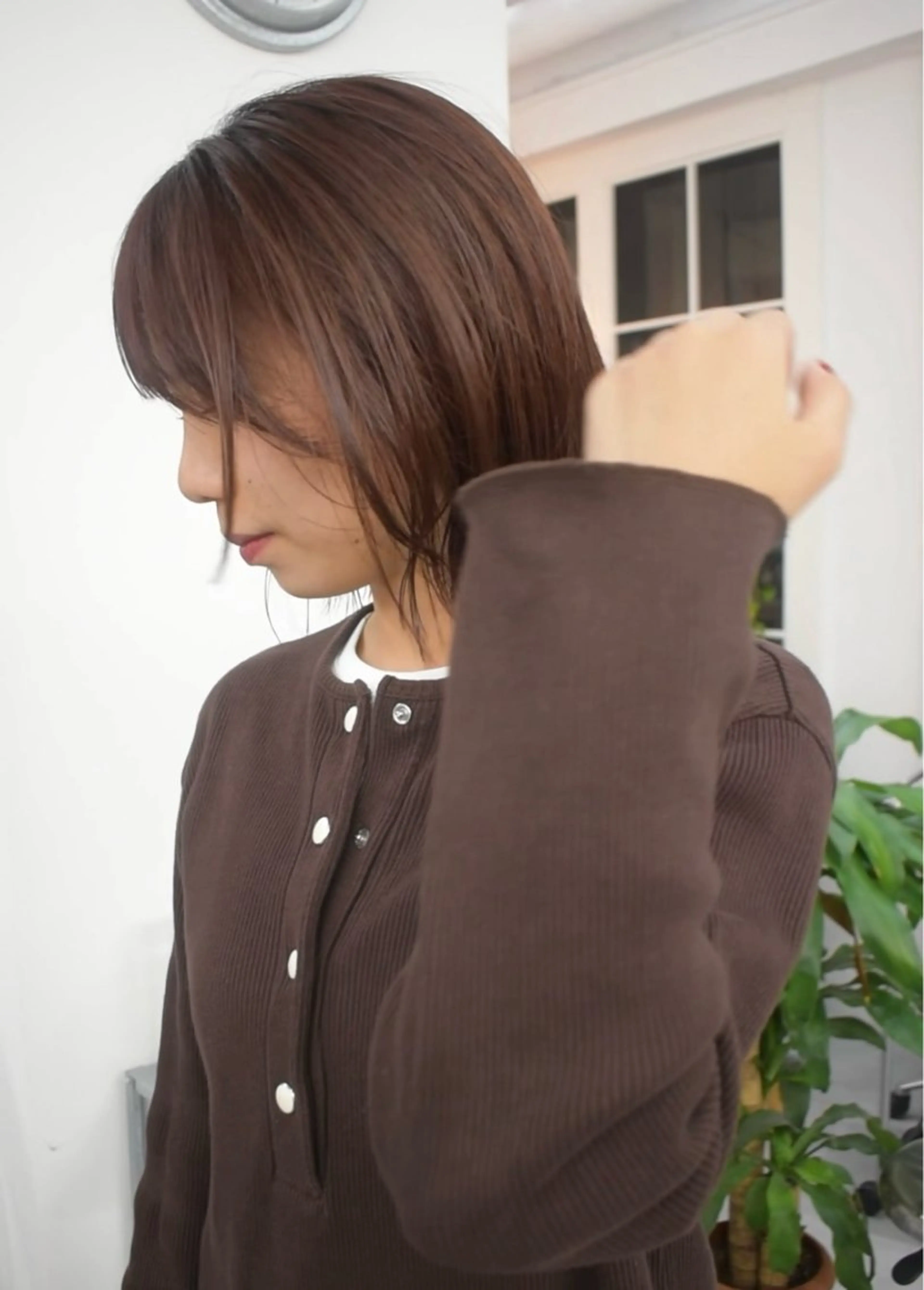 ミディアム カラー カット ヘアカラー レイヤーボブ/ 艶カラー/サナ🌼のヘアスタイル