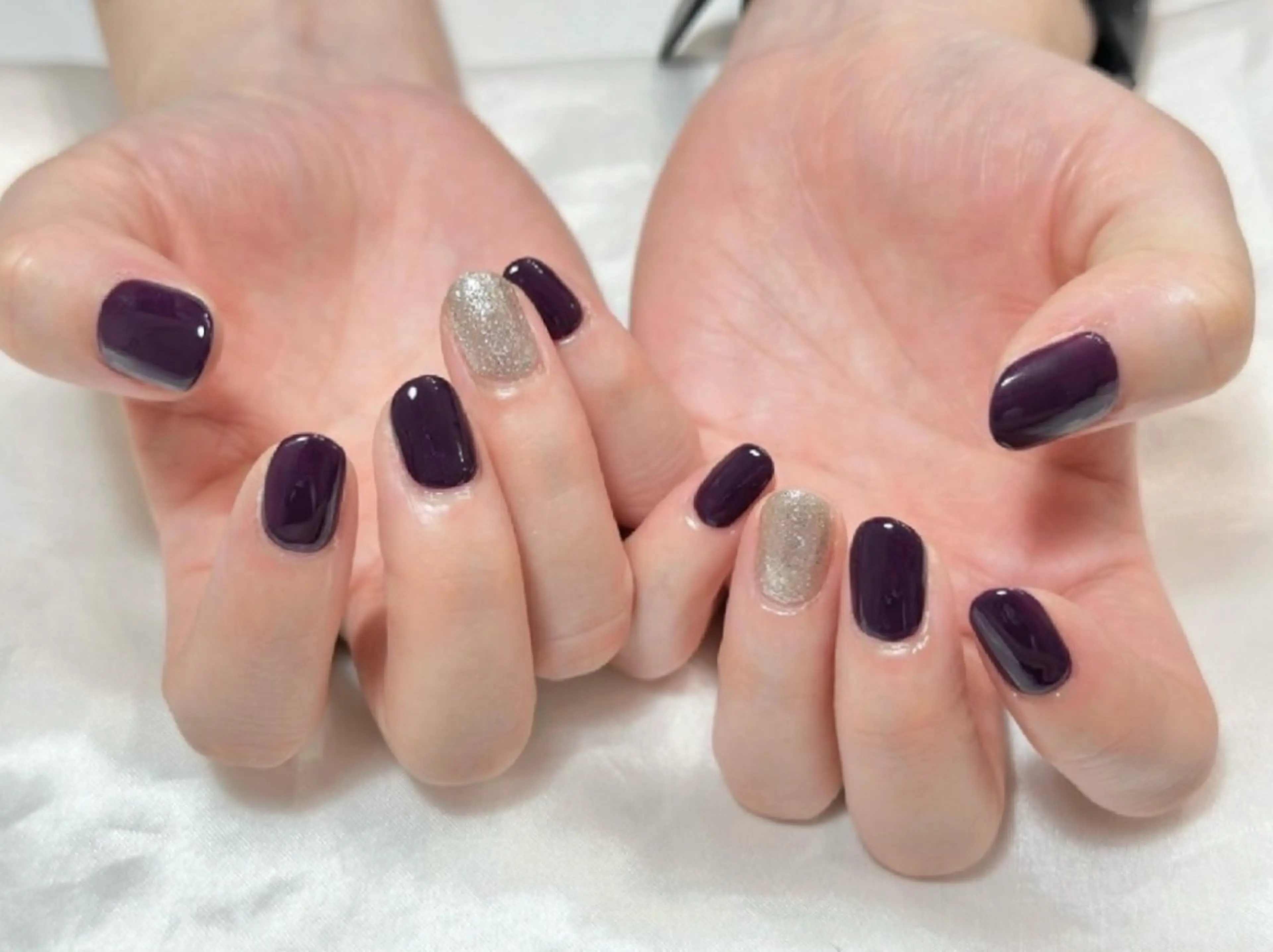 ネイル アートネイル フレンチネイル ジェルネイル ガラスフレンチ ハート ハンドネイル Nailsalon Merci東中野のネイルデザイン