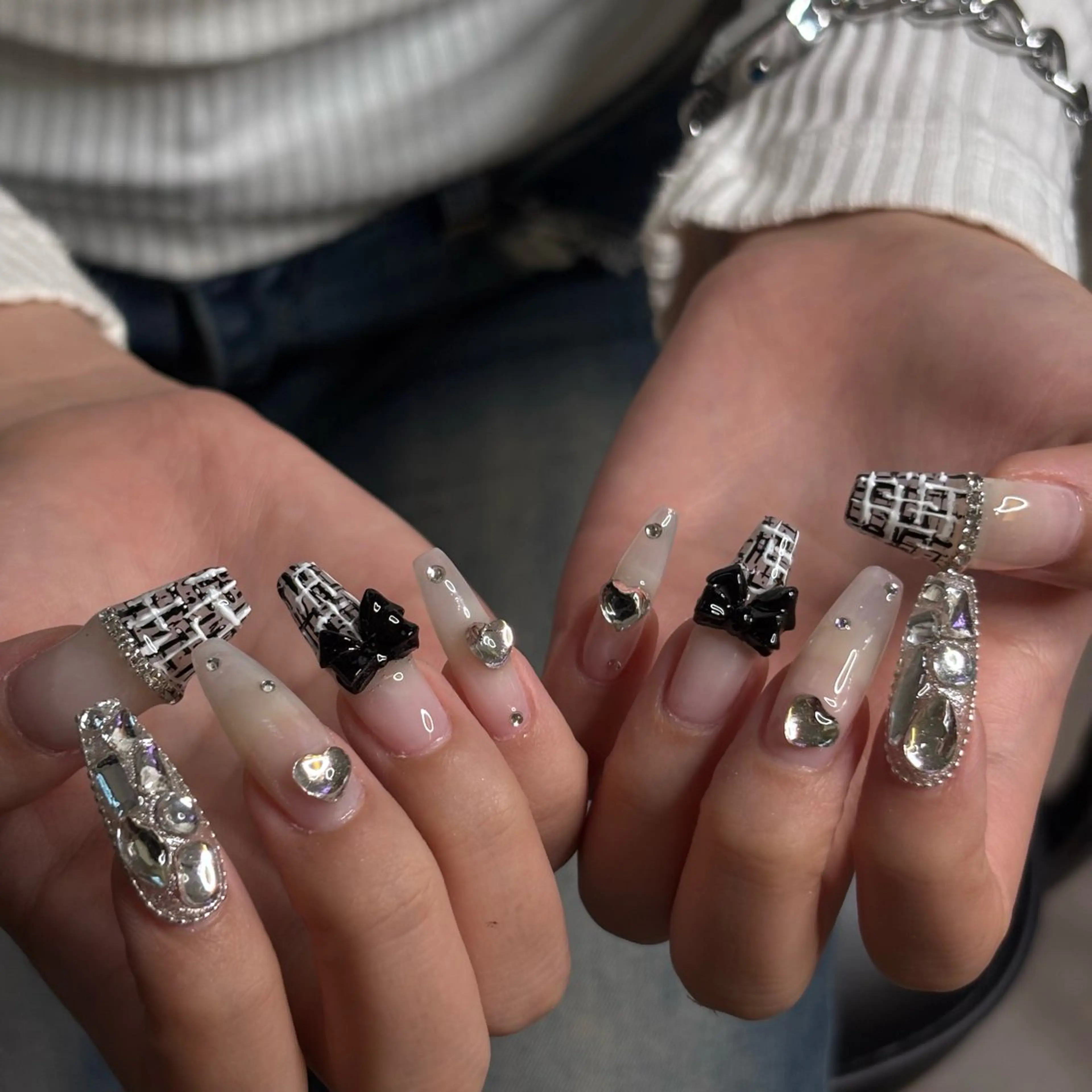 ネイル ツイードネイル ハンドネイル mood mitsukiのネイルデザイン